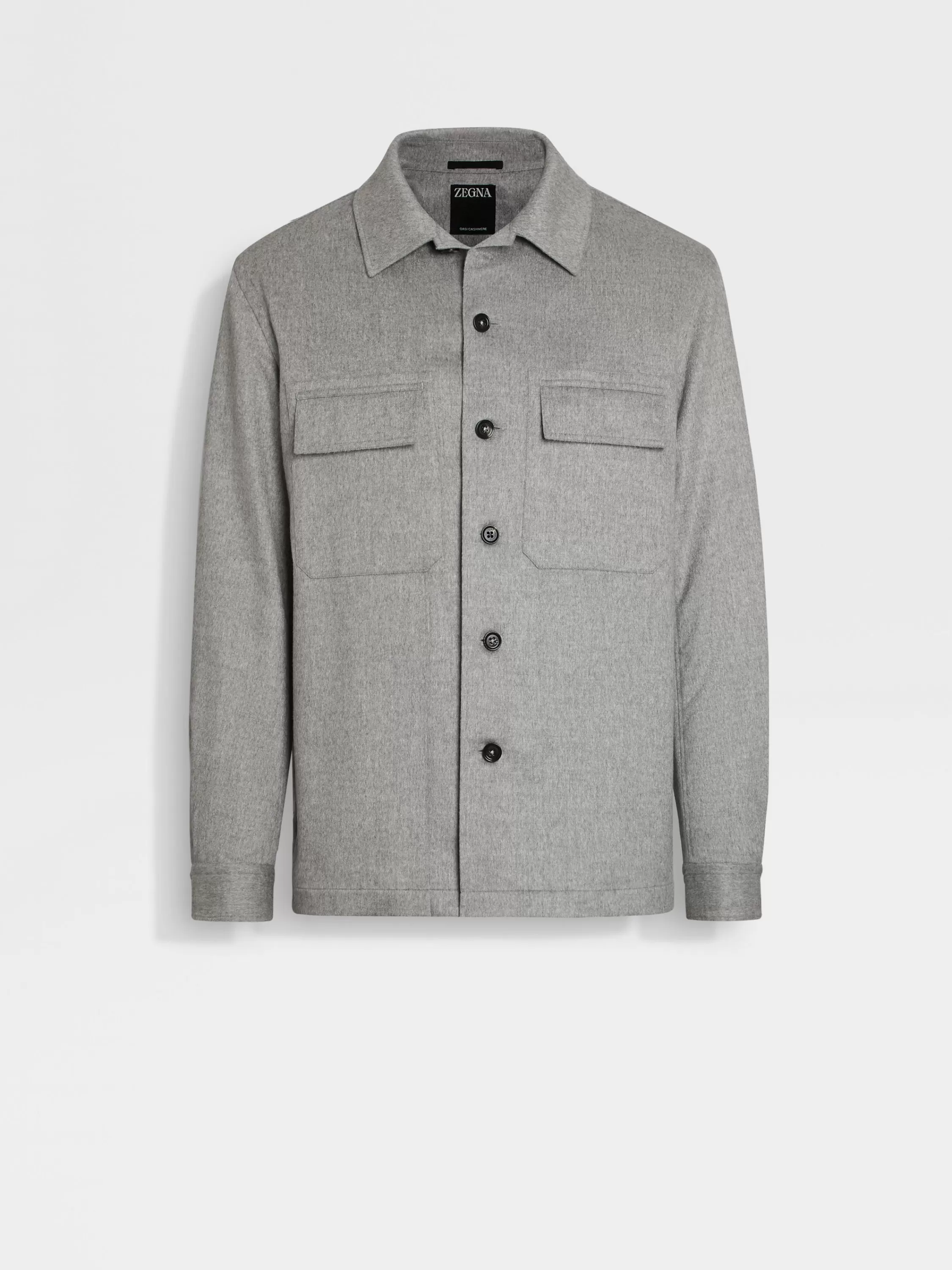 Discount Alba Hemdjacke aus Oasi Cashmere in Schwarz Overshirts Und Chore-jacken