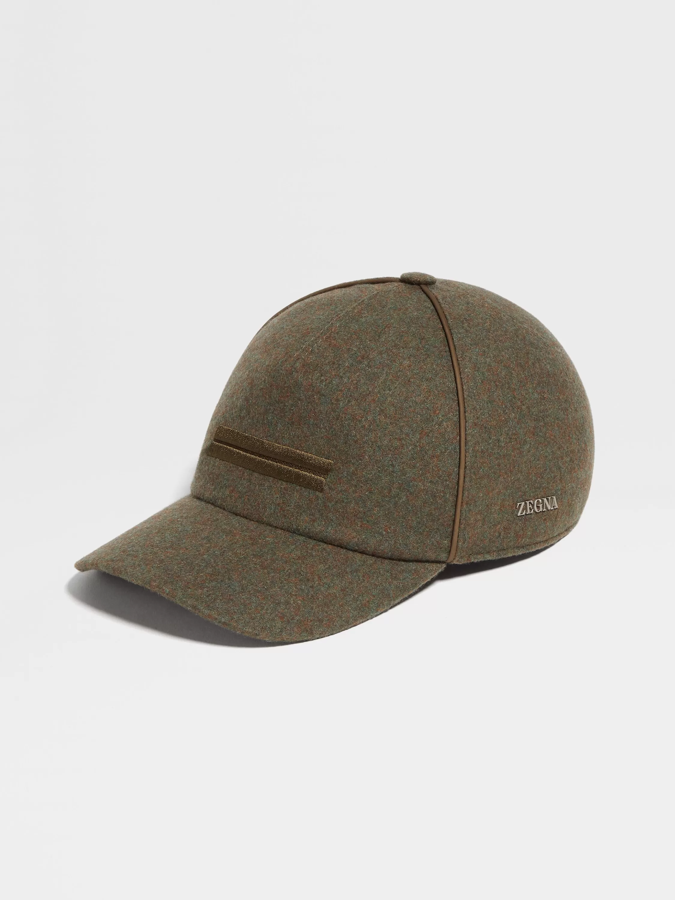 Best Sale Baseballcap aus Oasi Cashmere in mehrfarbig meliertem Armeegrün Handschuhe, Schals Und Hüte