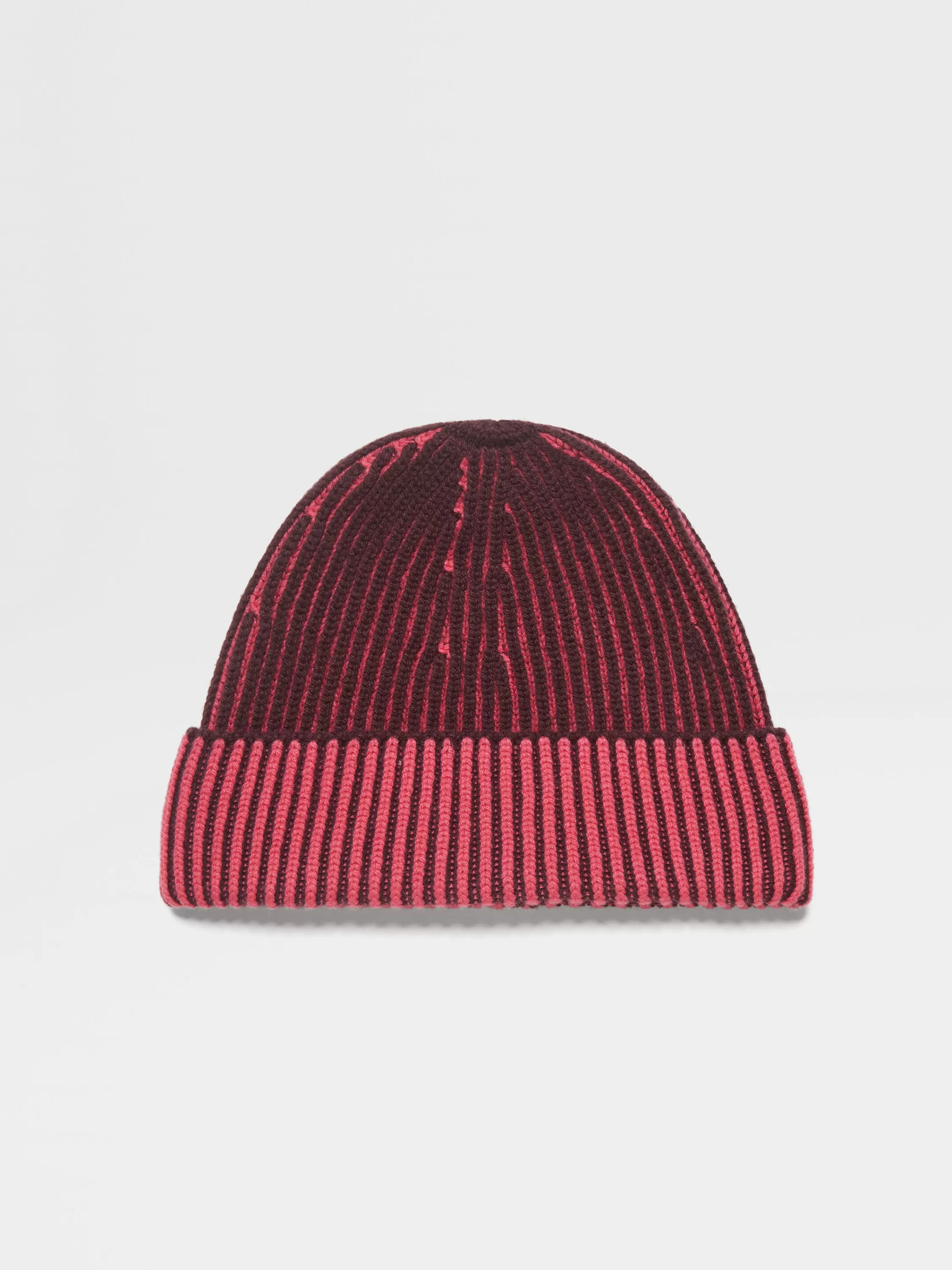 Hot Beanie aus Oasi Cashmere in Fuchsia und Dunkellila Handschuhe, Schals Und Hüte