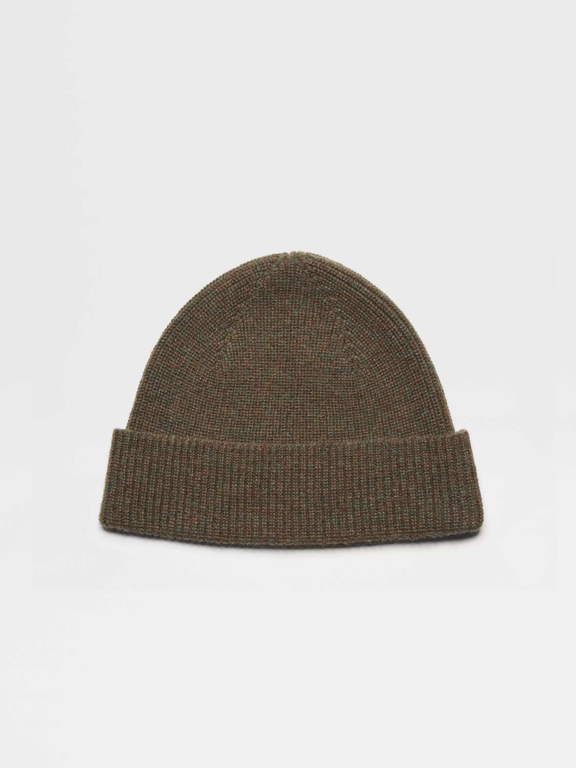 Discount Beanie aus Oasi Cashmere in mehrfarbig meliertem Armeegrün Handschuhe, Schals Und Hüte