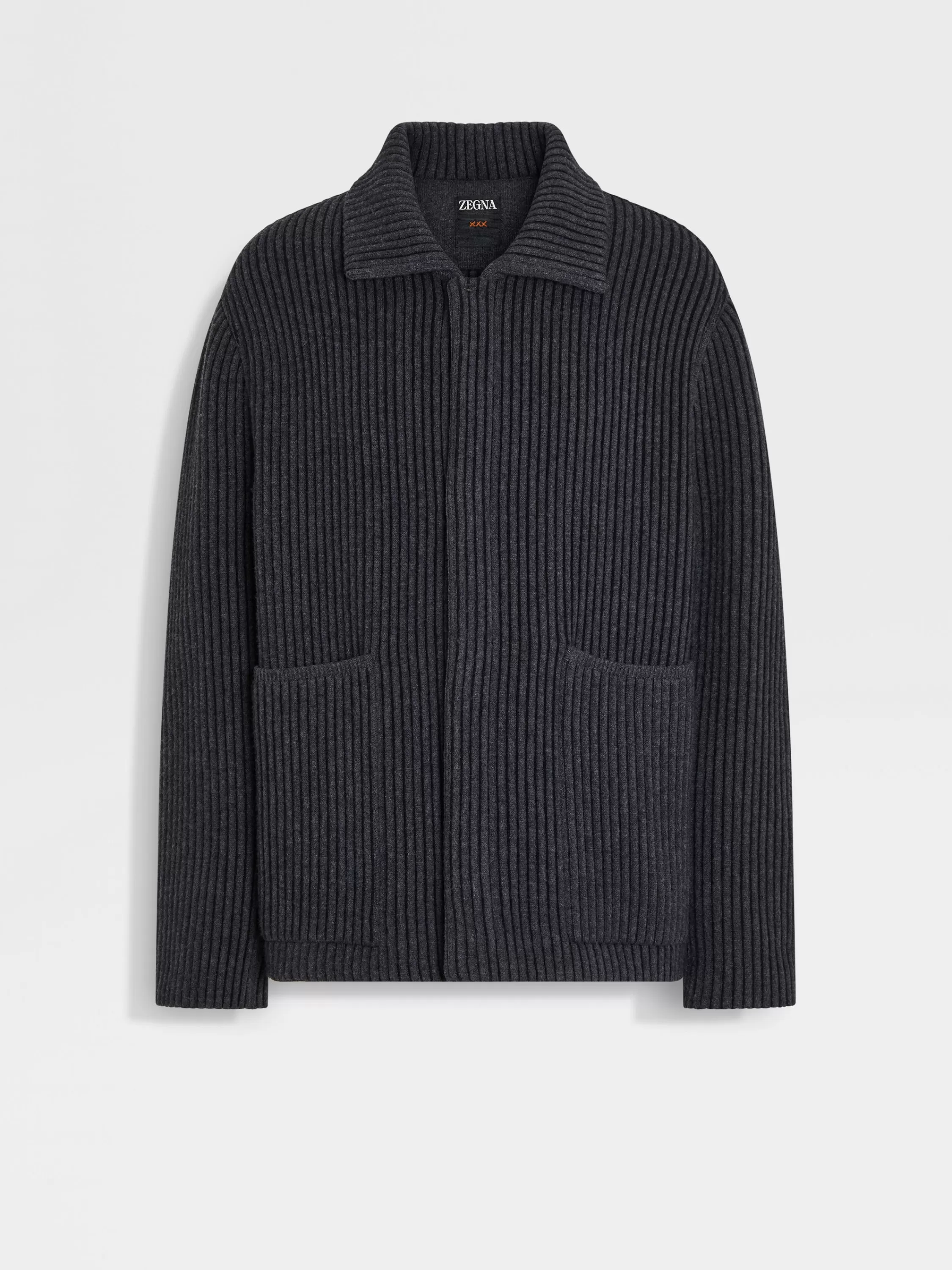 Discount Chore-Jacke aus Wolle und Kaschmir in meliertem Dunkelgrau Jacken Und Mäntel