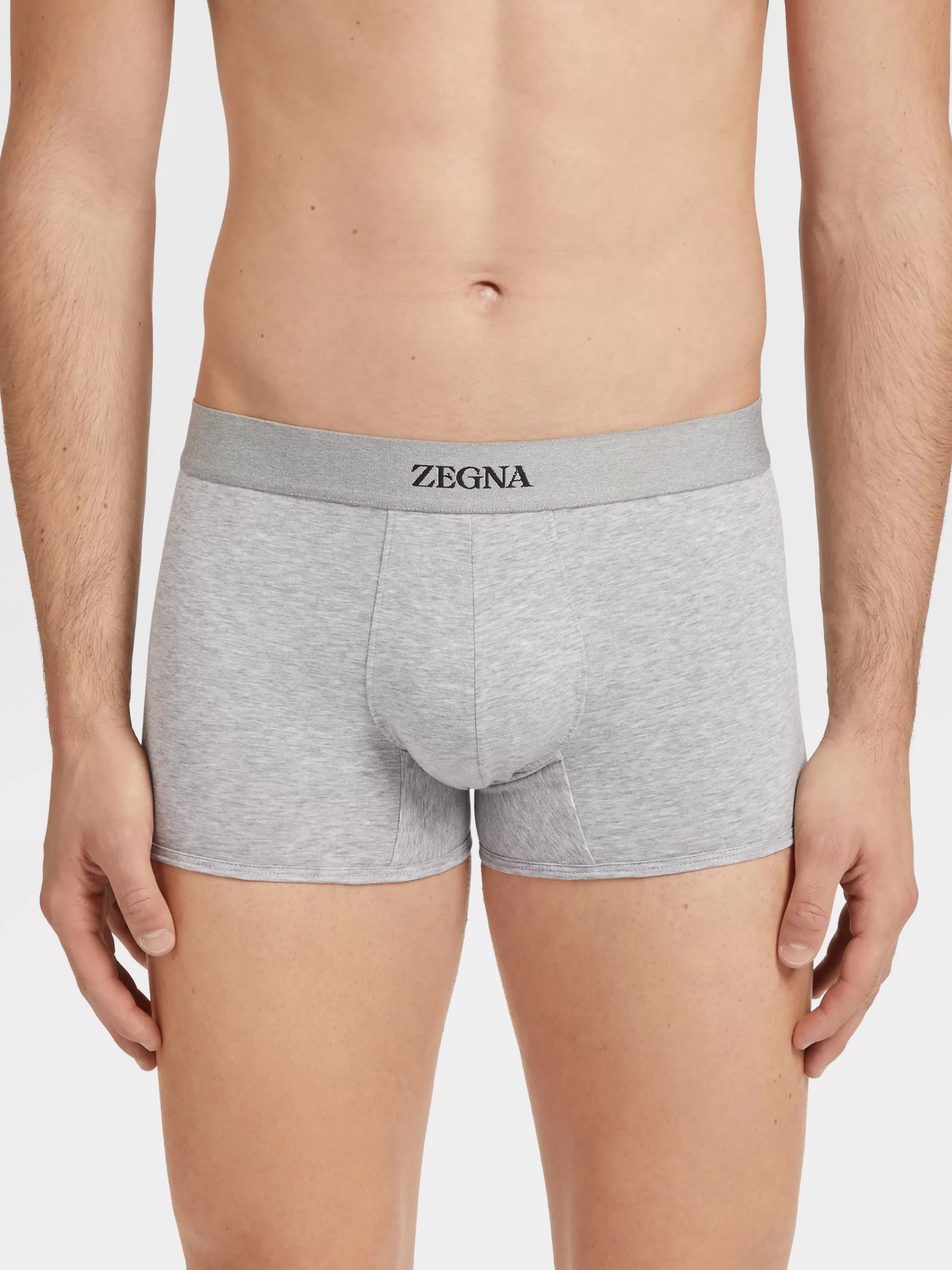 Outlet Grau melierte Baumwollhose Unterwäsche Und Socken | Unterwäsche Und Socken