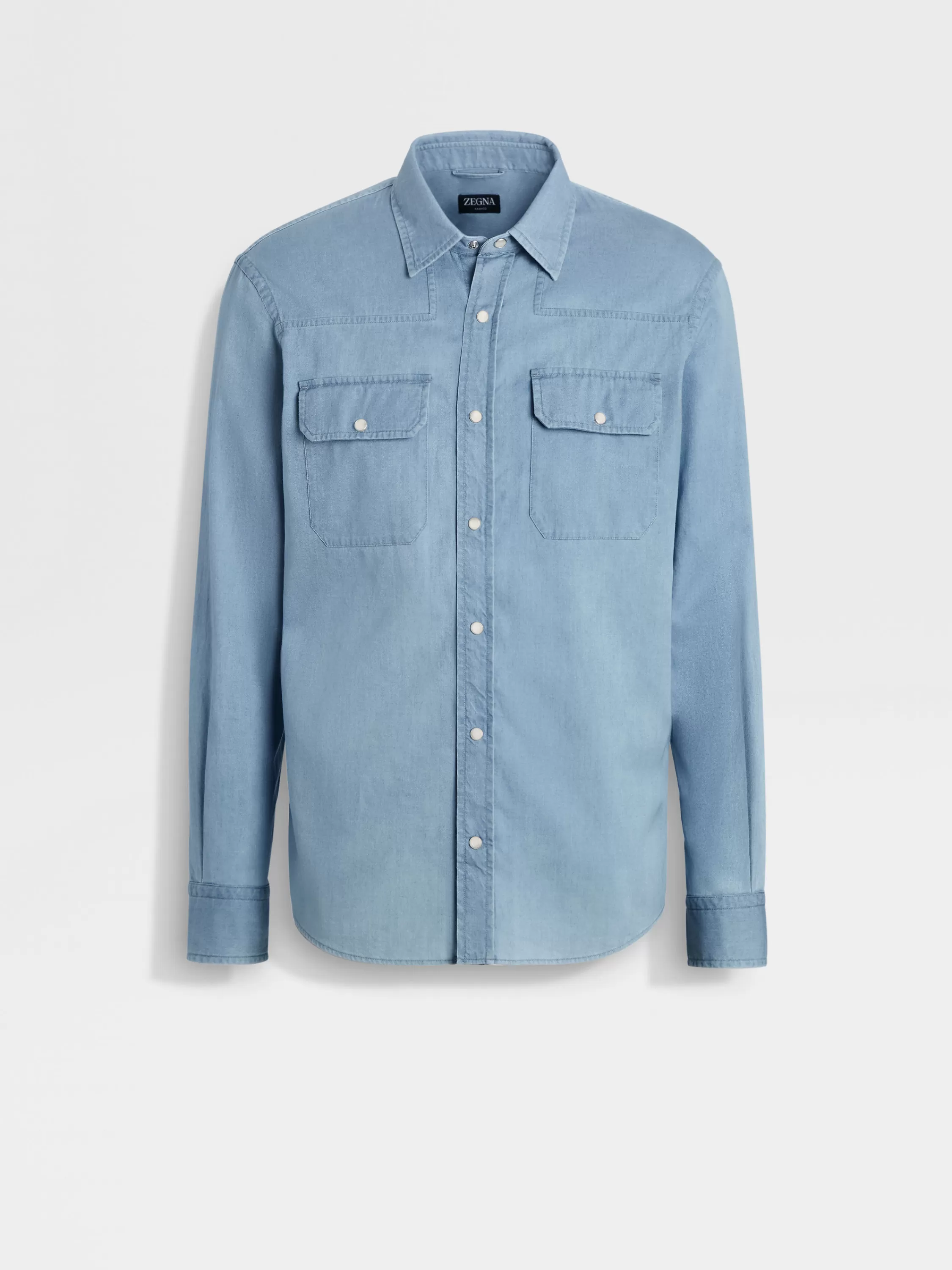 Online Hemd aus gebleichtem Baumwolldenim Hemden