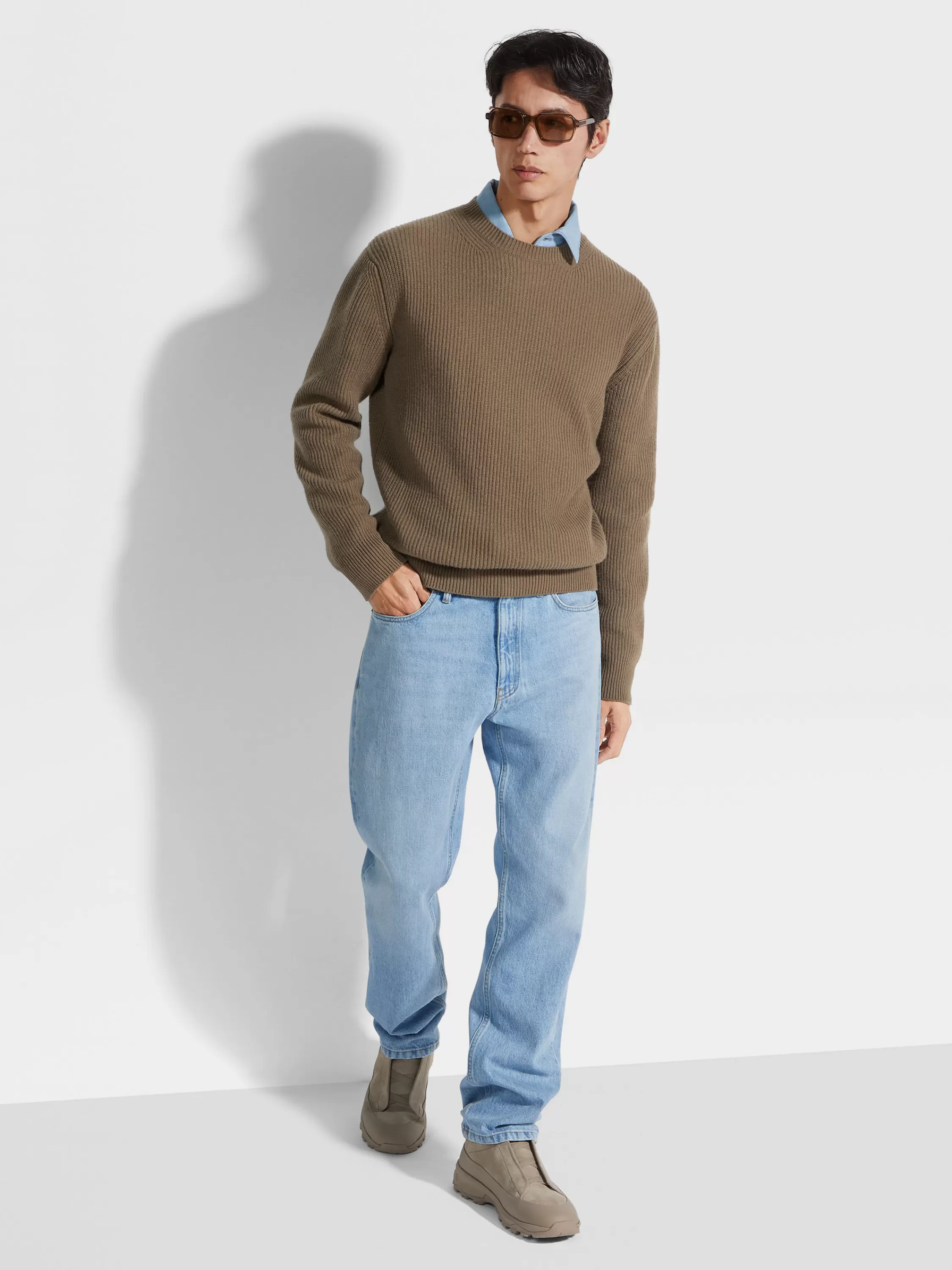Flash Sale Hemd aus gebleichtem Baumwolldenim Hemden