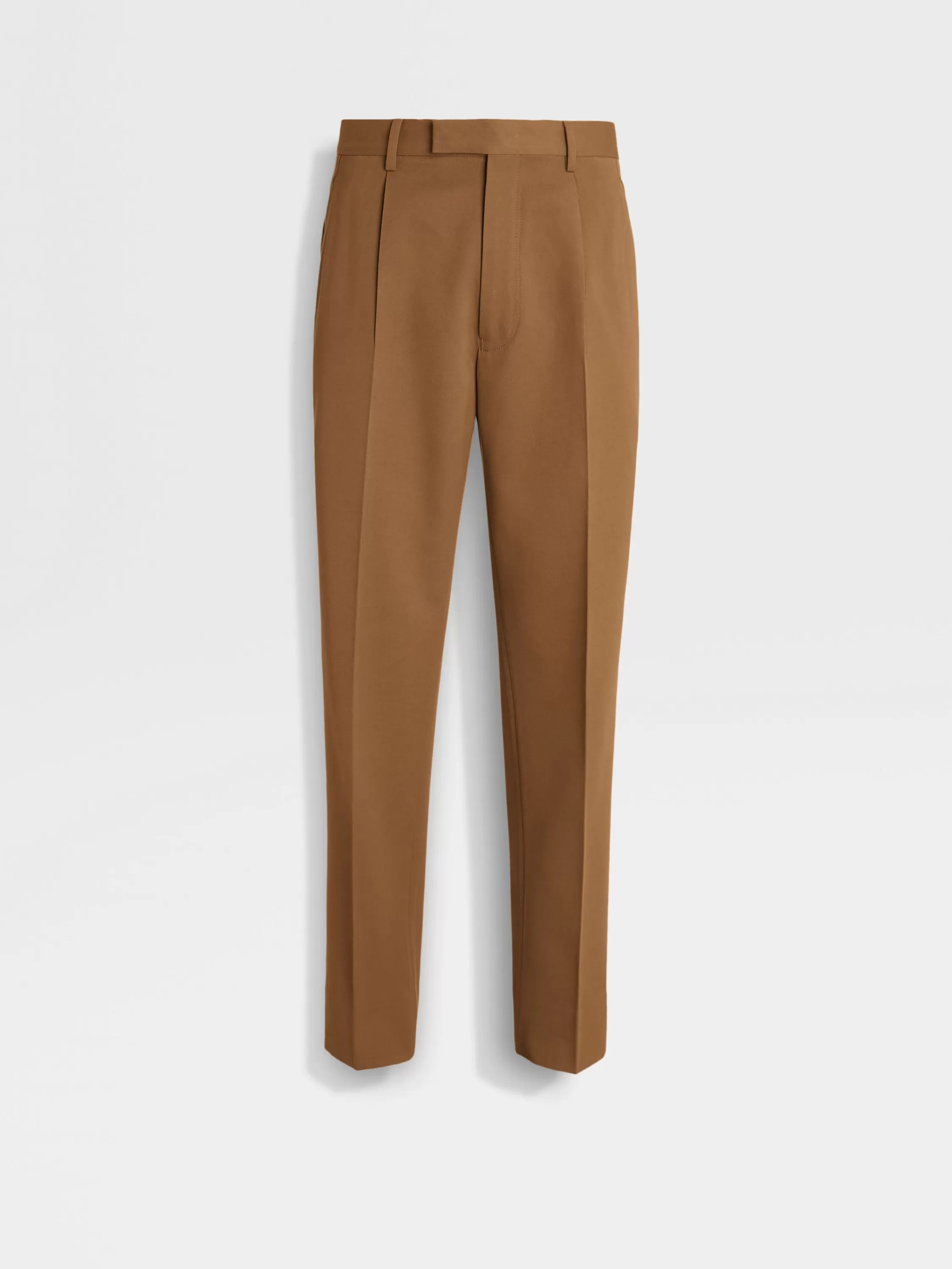 Store Hose aus Baumwolle und Wolle in dunklem Foliage Hosen