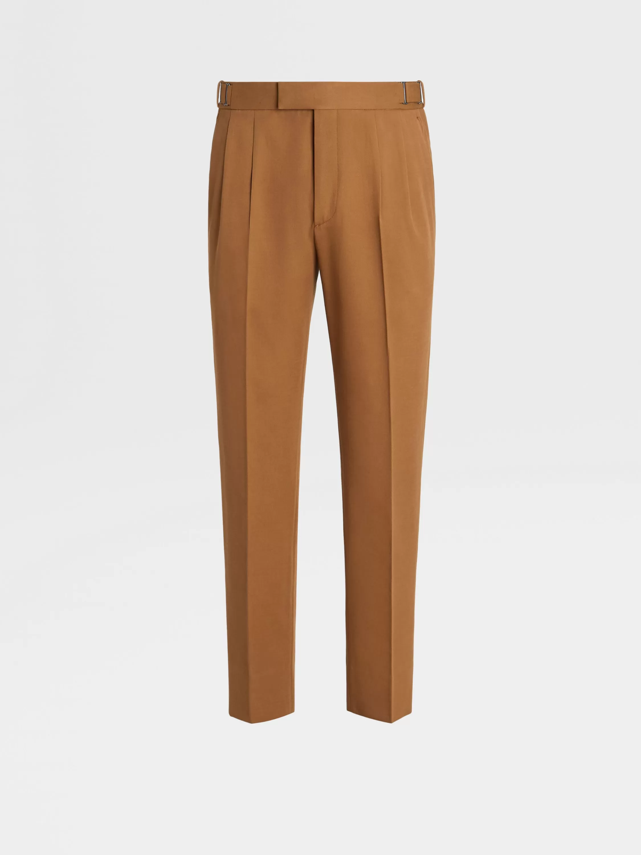 Sale Hose aus Baumwolle und Wolle in Dunklem Foliage Hosen