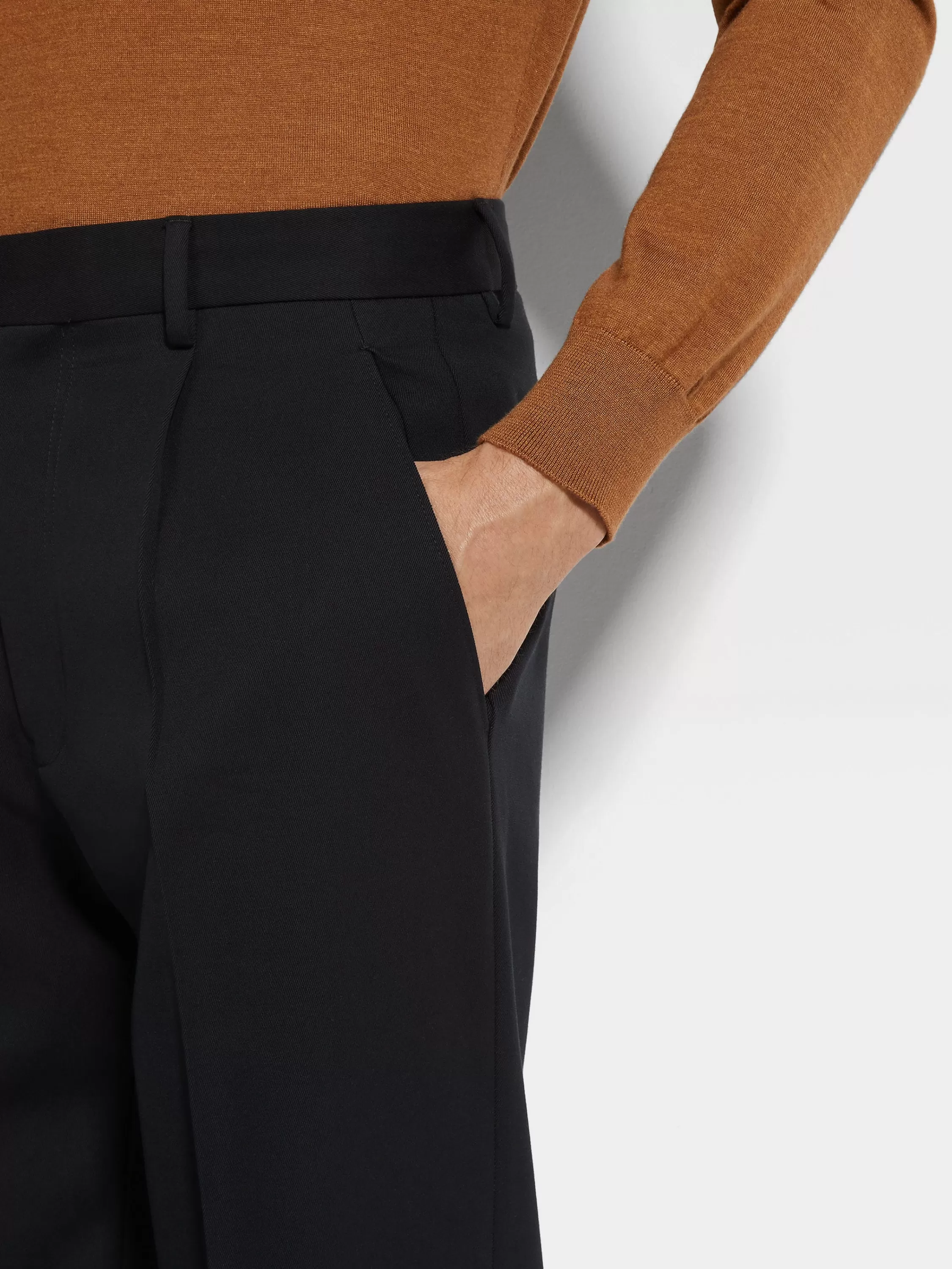Fashion Hose aus Baumwolle und Wolle in Hosen