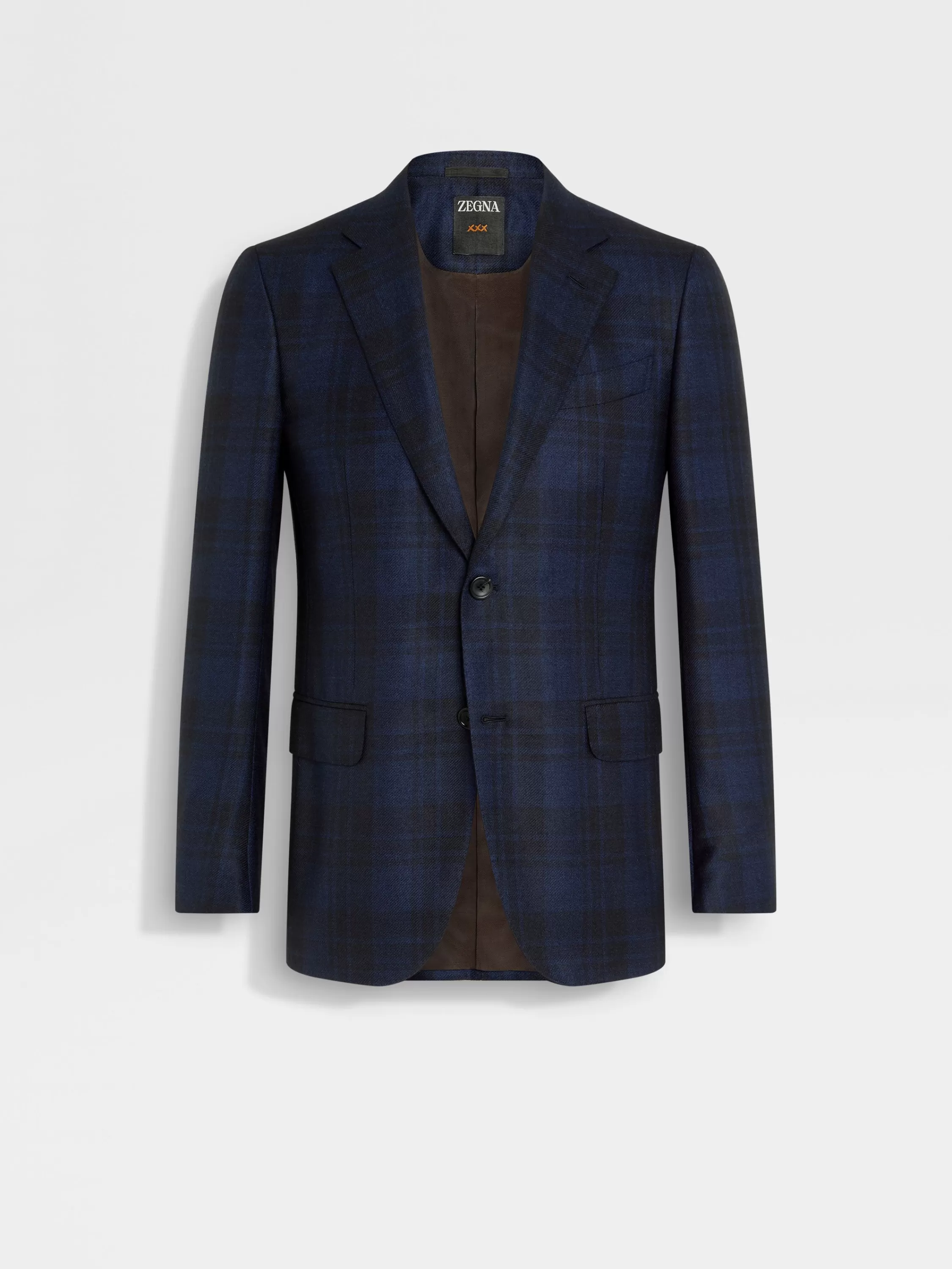 Store Jacke aus Kaschmir und Seide in Marineblau und Blau Jacketts
