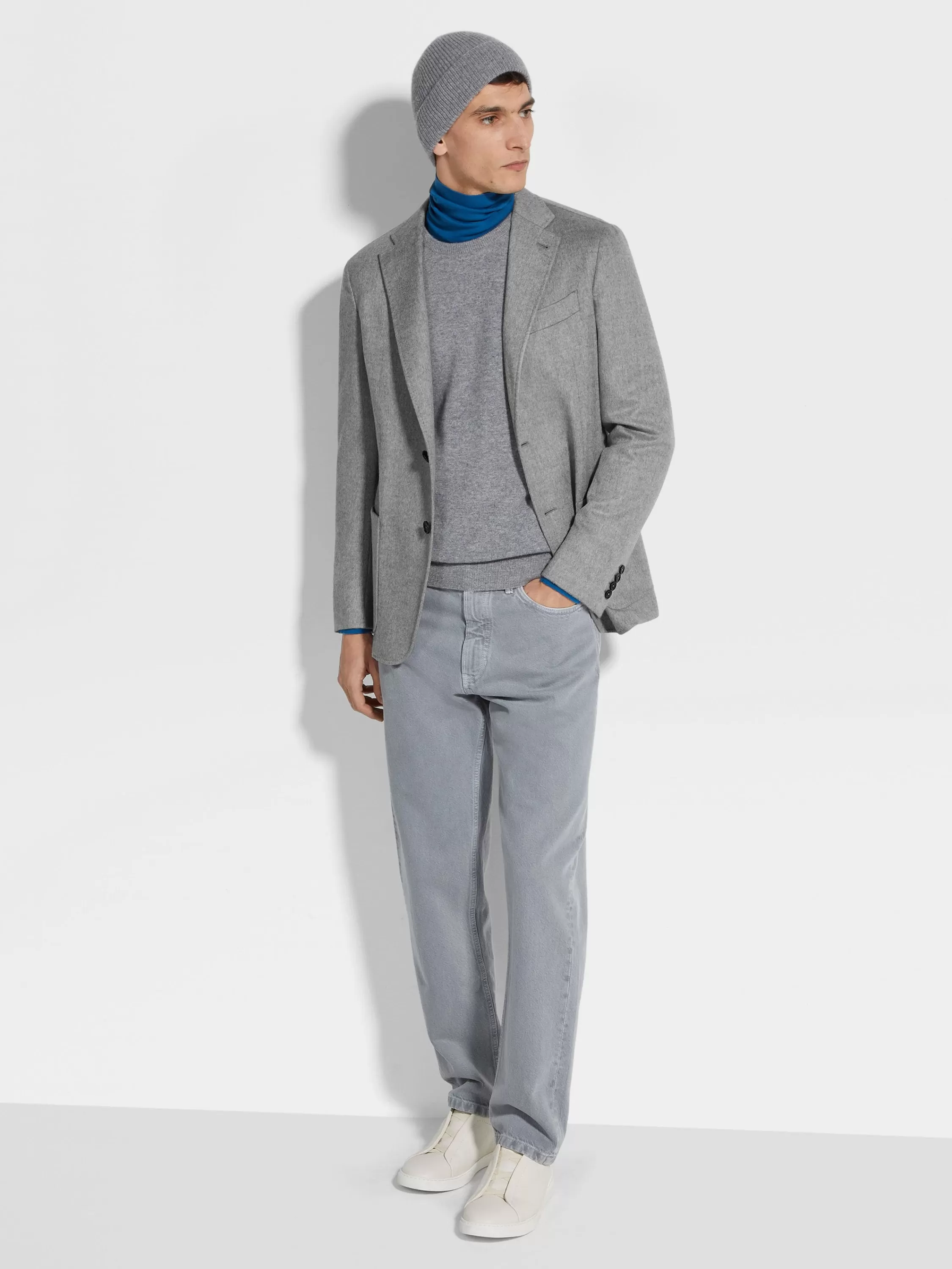 Best Jacke aus Oasi Cashmere in meliertem Grau Jacketts