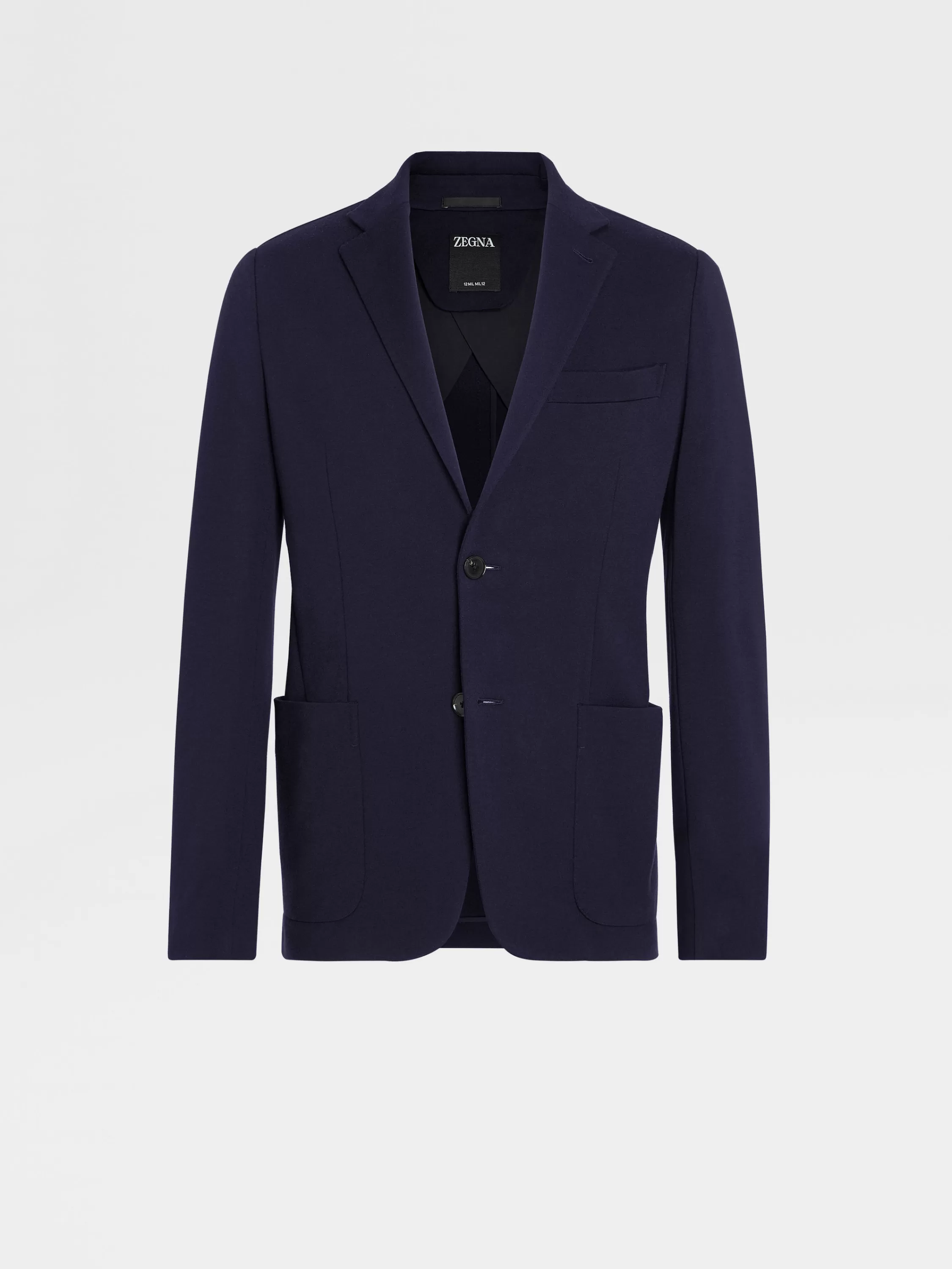 Discount Navy Blue 12milmil12 Wool Shirt Jacket Jacketts
