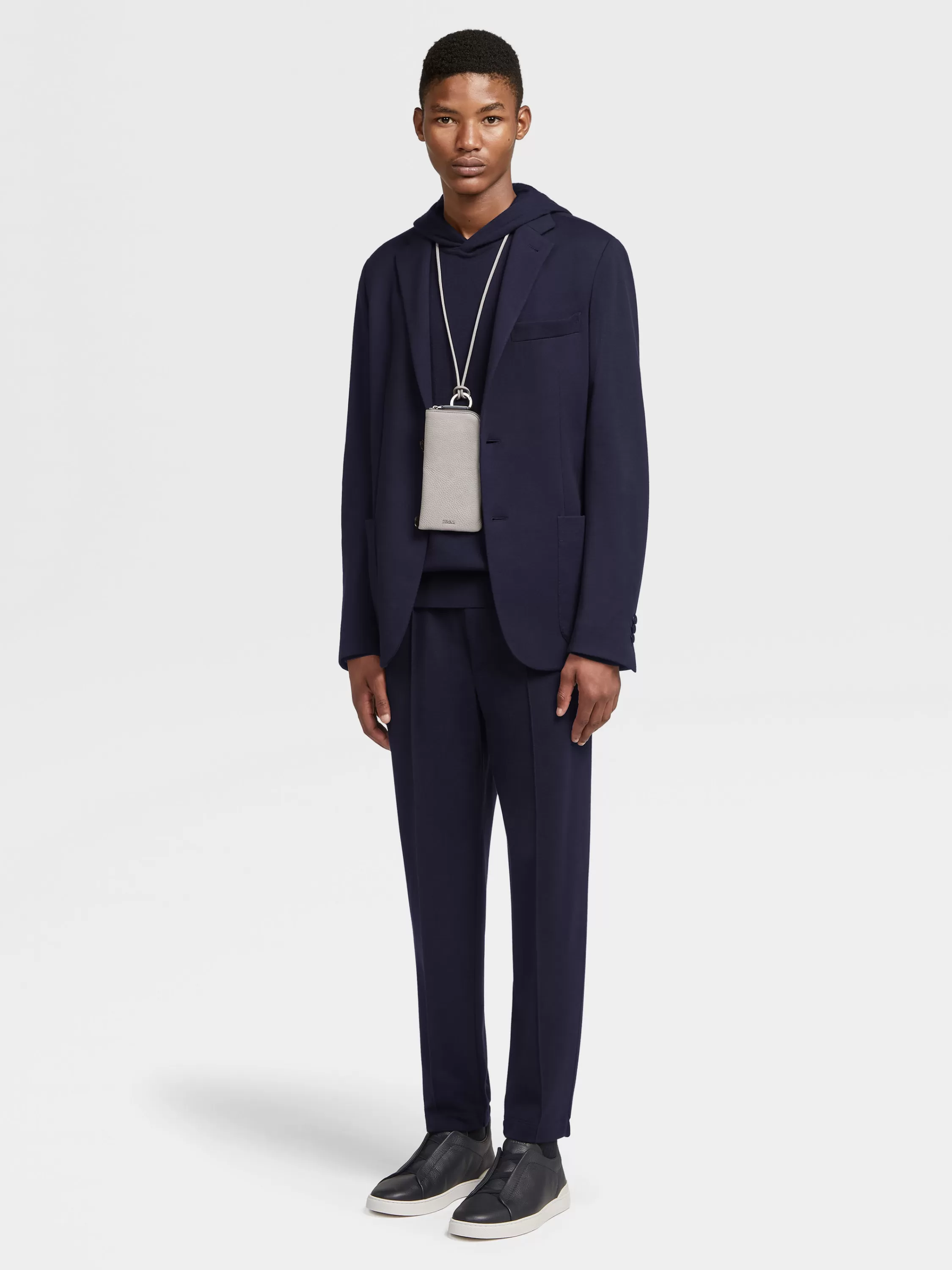 Discount Navy Blue 12milmil12 Wool Shirt Jacket Jacketts