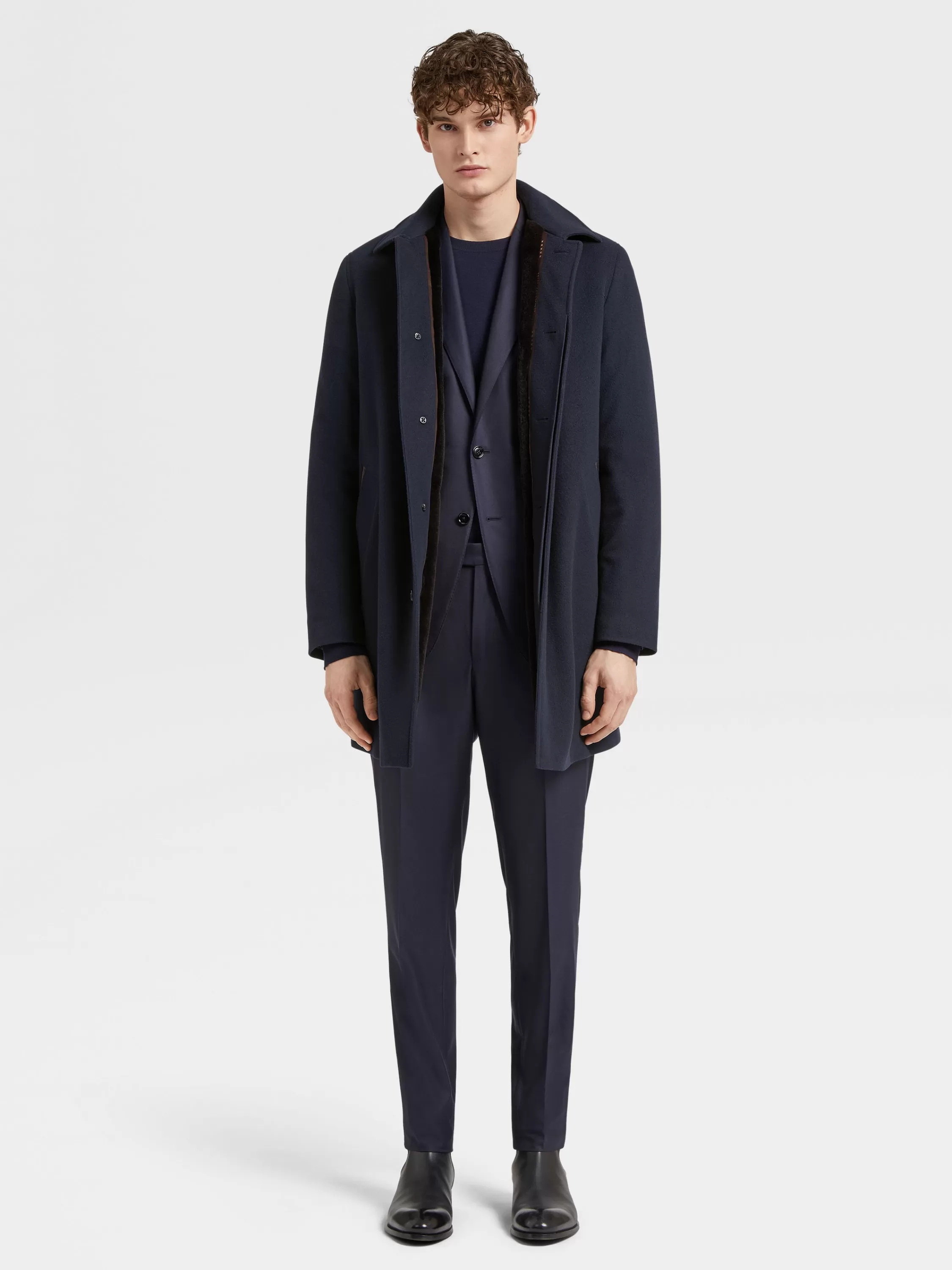 Best Navy Blue 12milmil12 Wool Suit Anzüge
