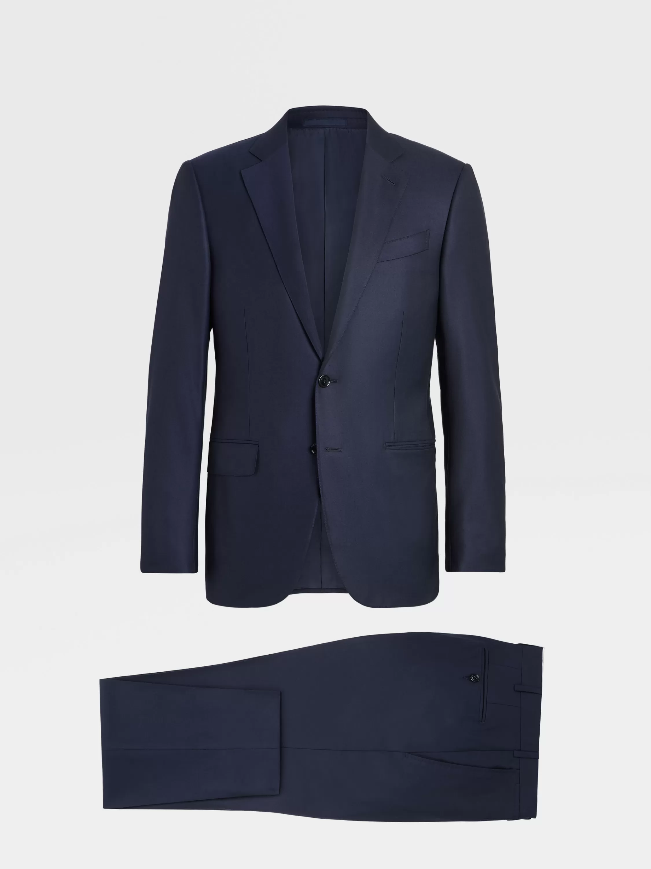 Best Navy Blue 12milmil12 Wool Suit Anzüge
