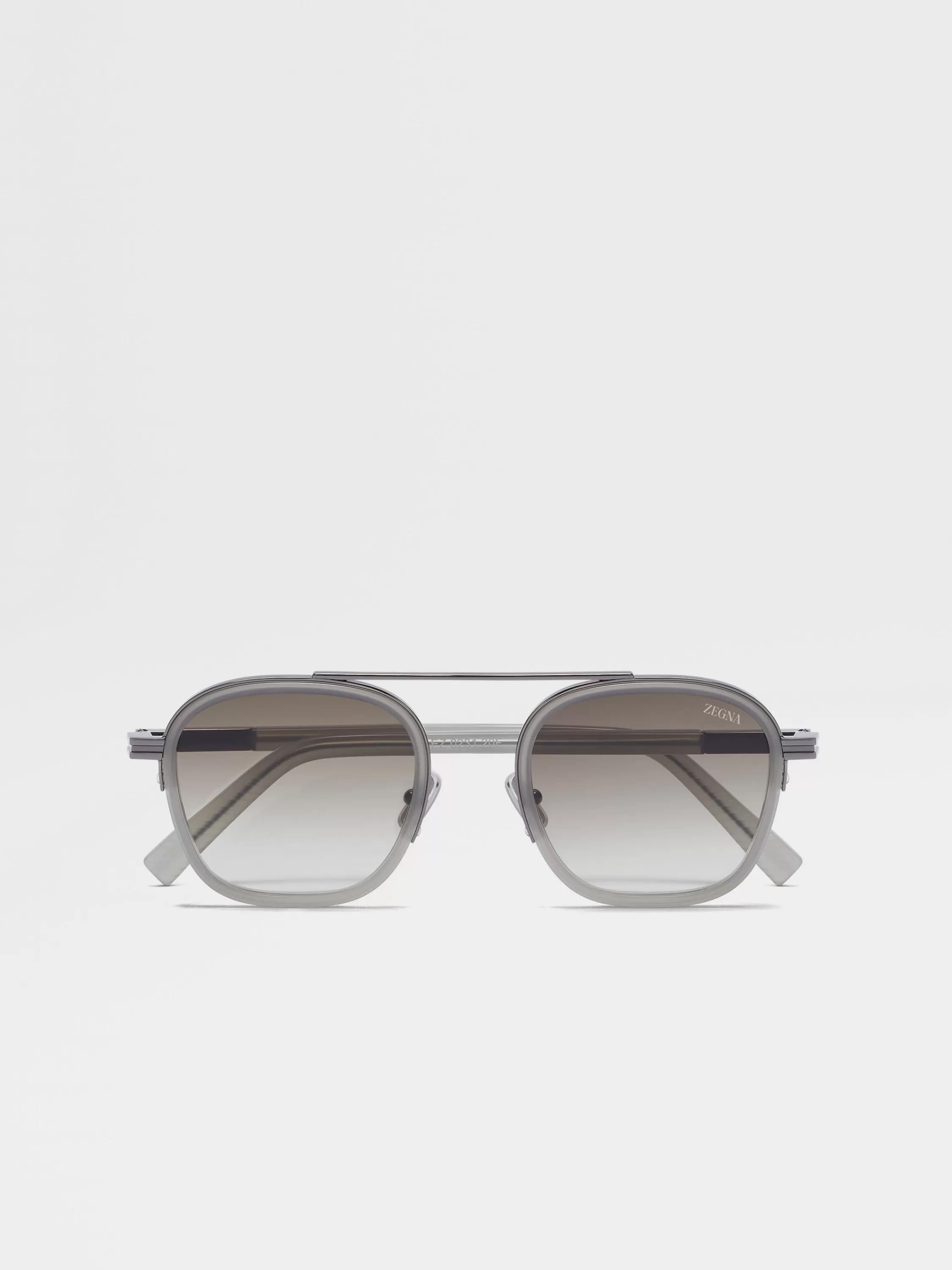 Online Orizzonte I Sonnenbrille aus transparentem, em Acetat und Metall Sonnenbrillen