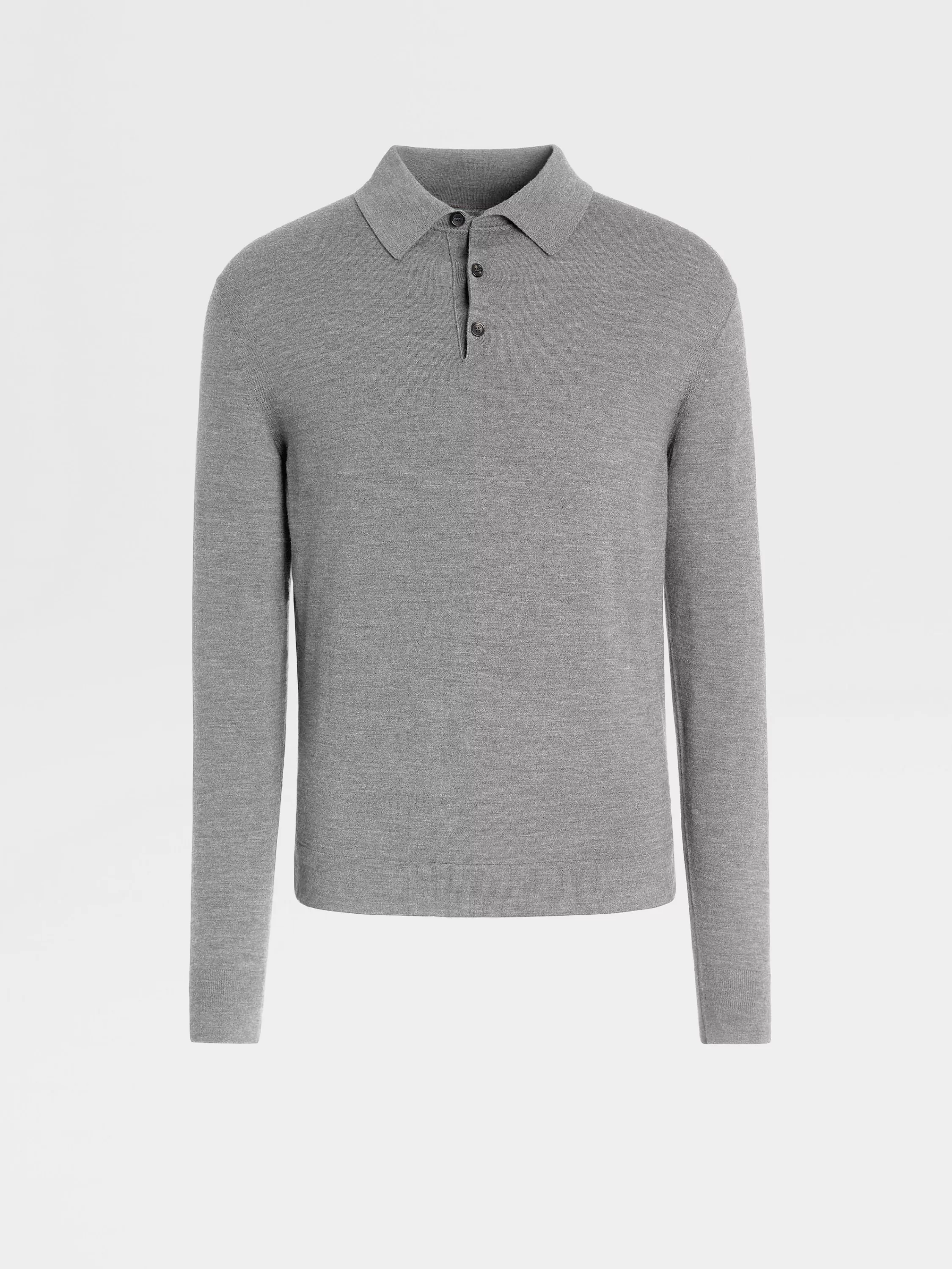 Cheap Poloshirt aus 12milmil12 Wolle in meliertem Grau Strickwaren