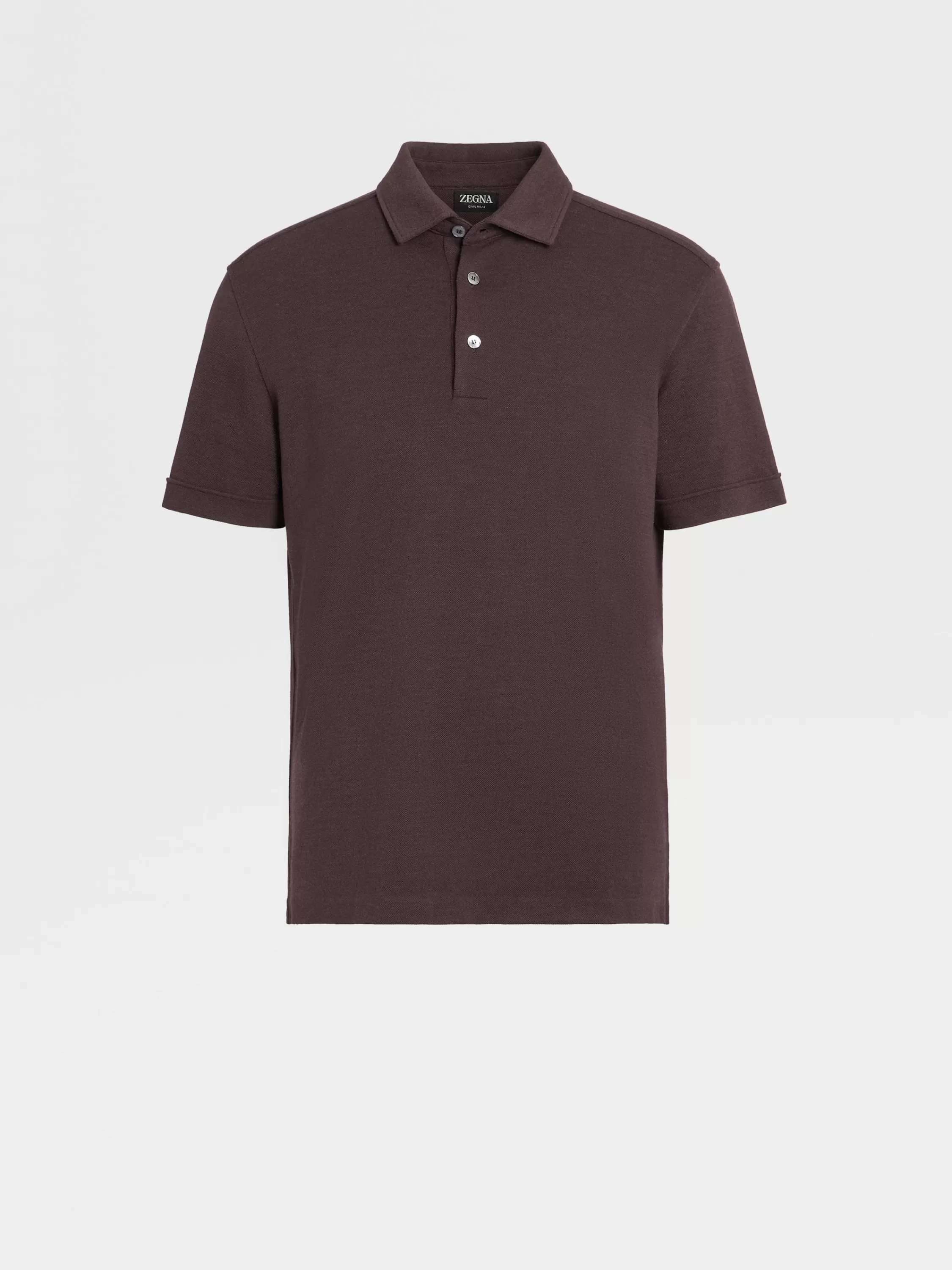 Best Poloshirt aus 12milmil12 Wolle in meliertem Weinrot Poloshirts