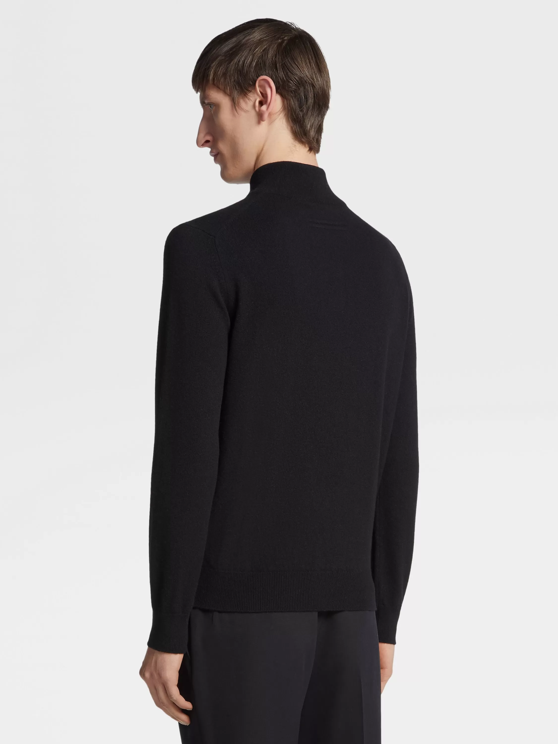 Cheap Pullover aus Oasi Cashmere mit Stehkragen und Reißverschluss in Strickwaren