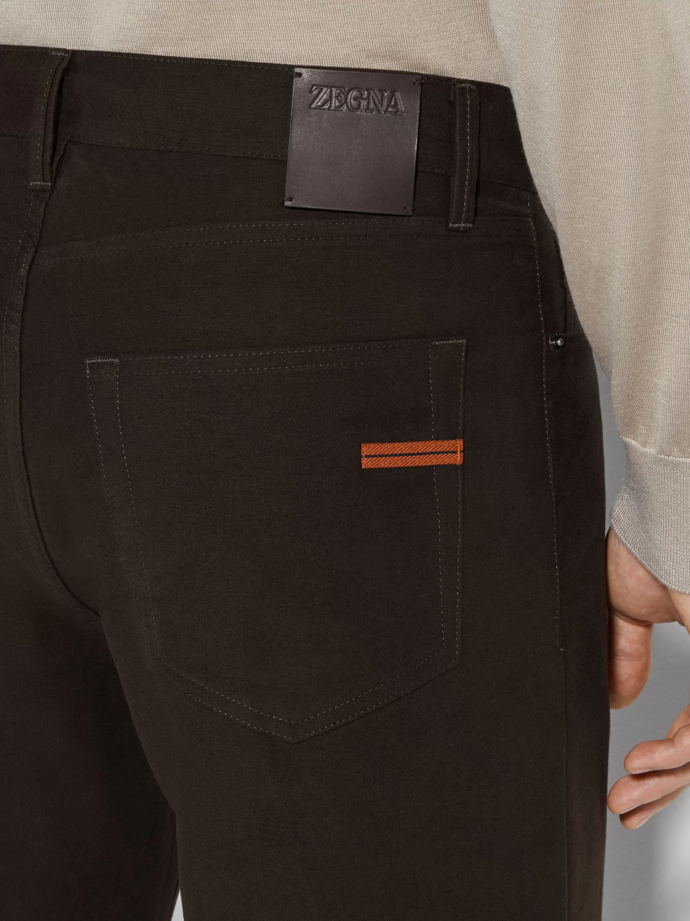 Store Roccia Hose aus Baumwolle und Kaschmir in Jeans