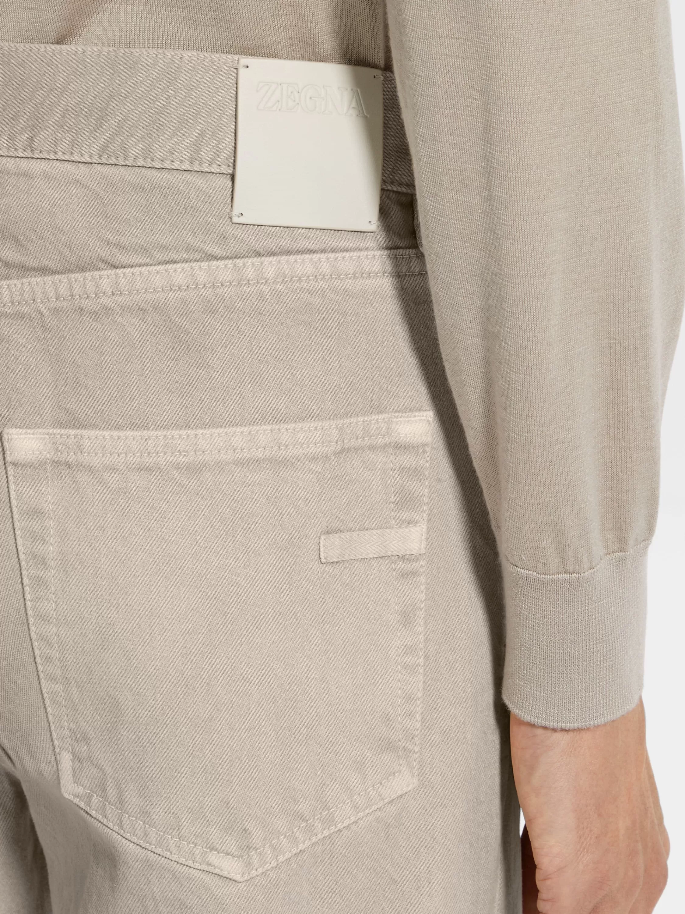 Best Roccia Jeans aus Baumwolle in hellem Taupe Jeans