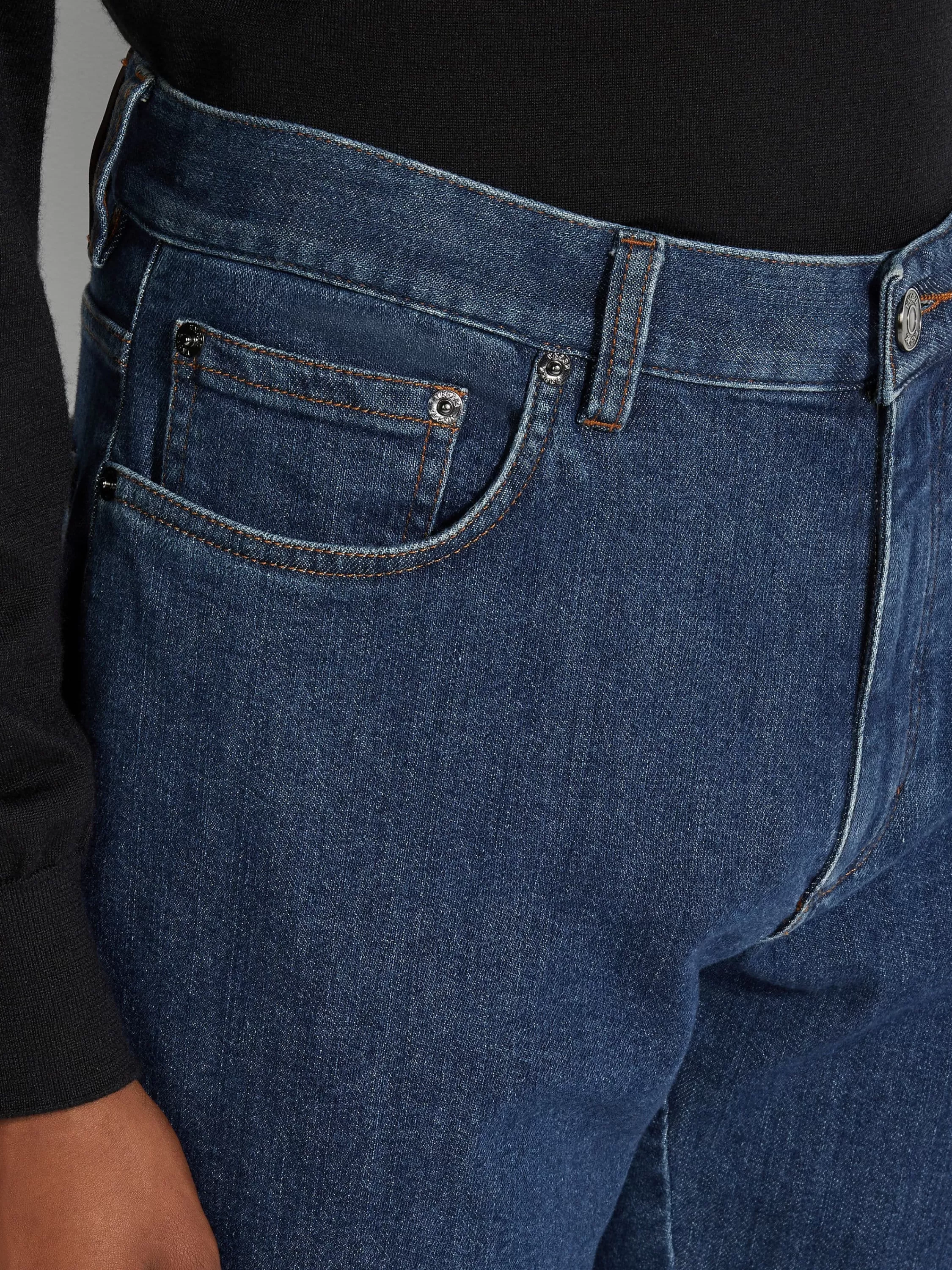 New Roccia Jeans aus Stretch-Baumwolle mit Stone-Washed-Effekt in Jeans