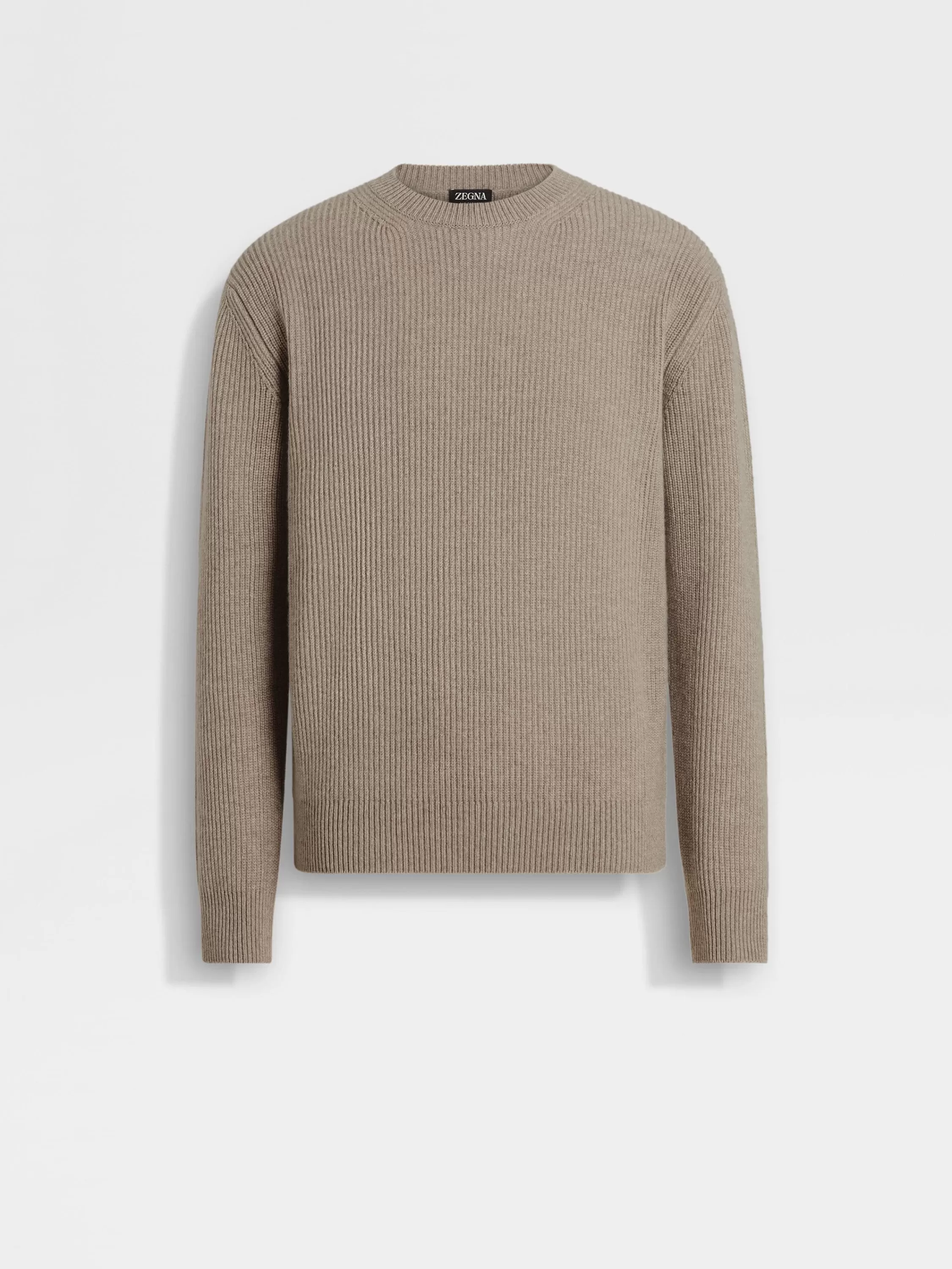 Online Rundhalspullover aus Oasi Cashmere in hellem Taupe Strickwaren