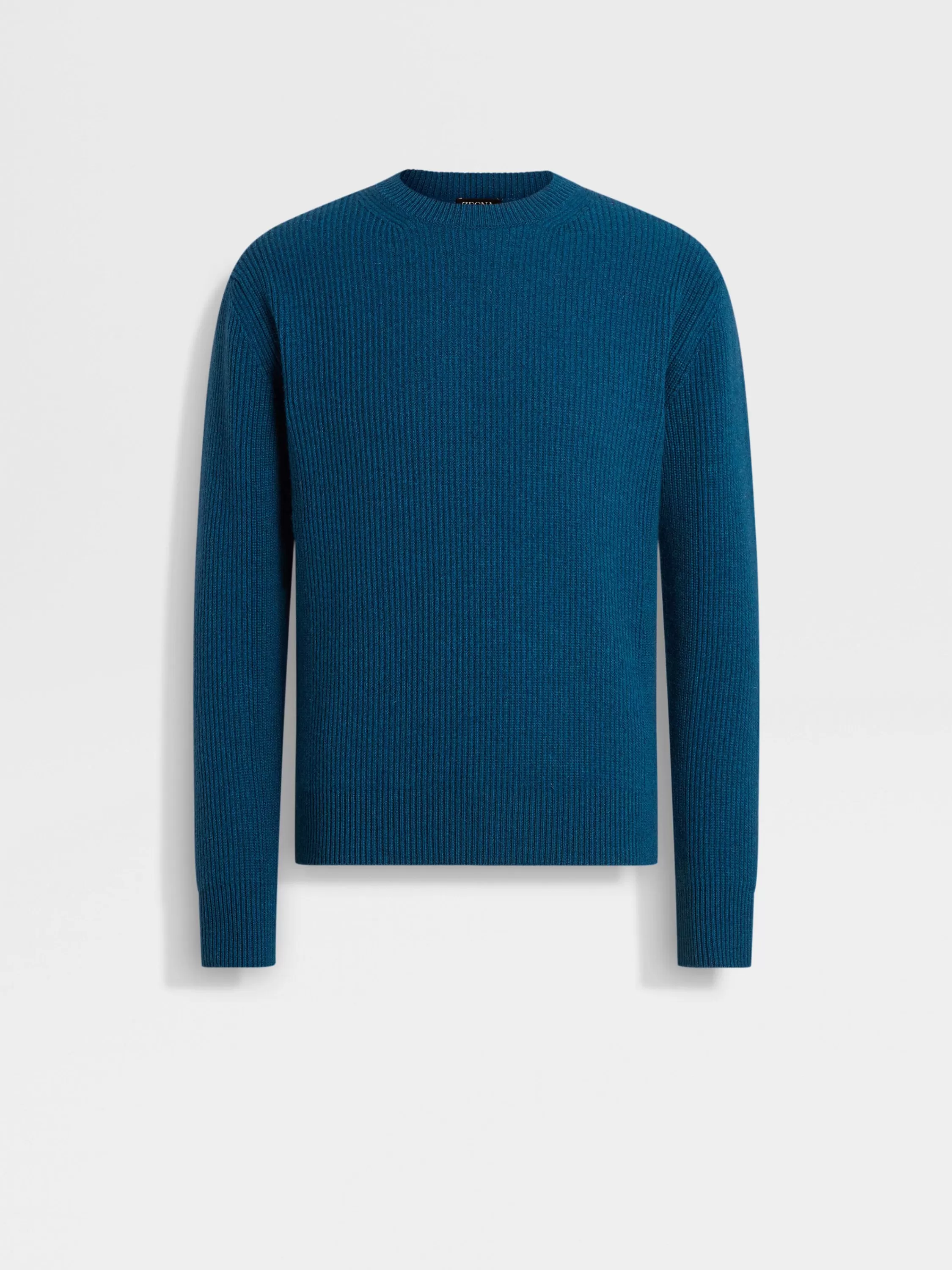 Outlet Rundhalspullover aus Oasi Cashmere in leuchtendem Aquamarin Strickwaren