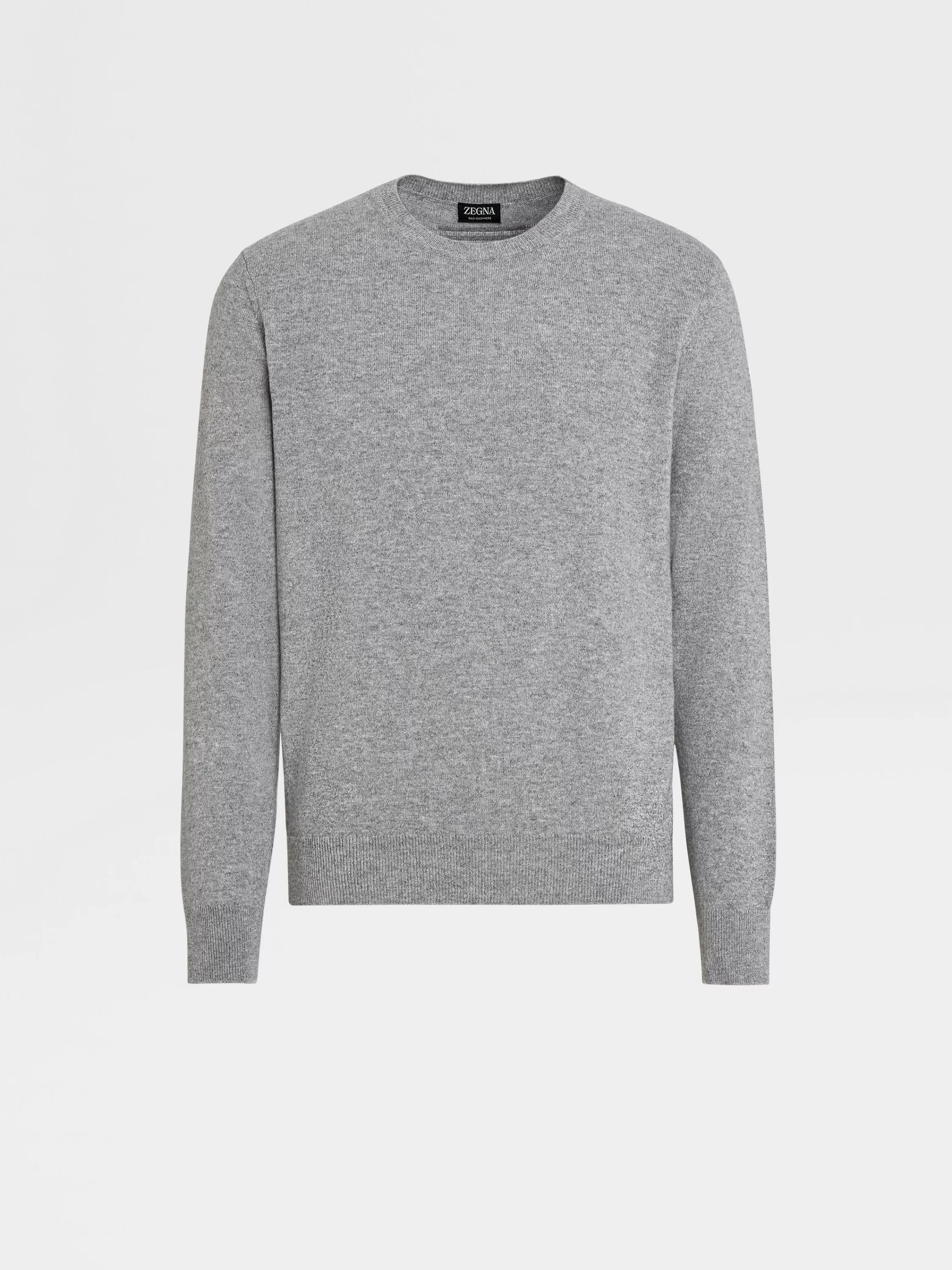Sale Rundhalspullover aus Oasi Cashmere in meliertem Grau Strickwaren