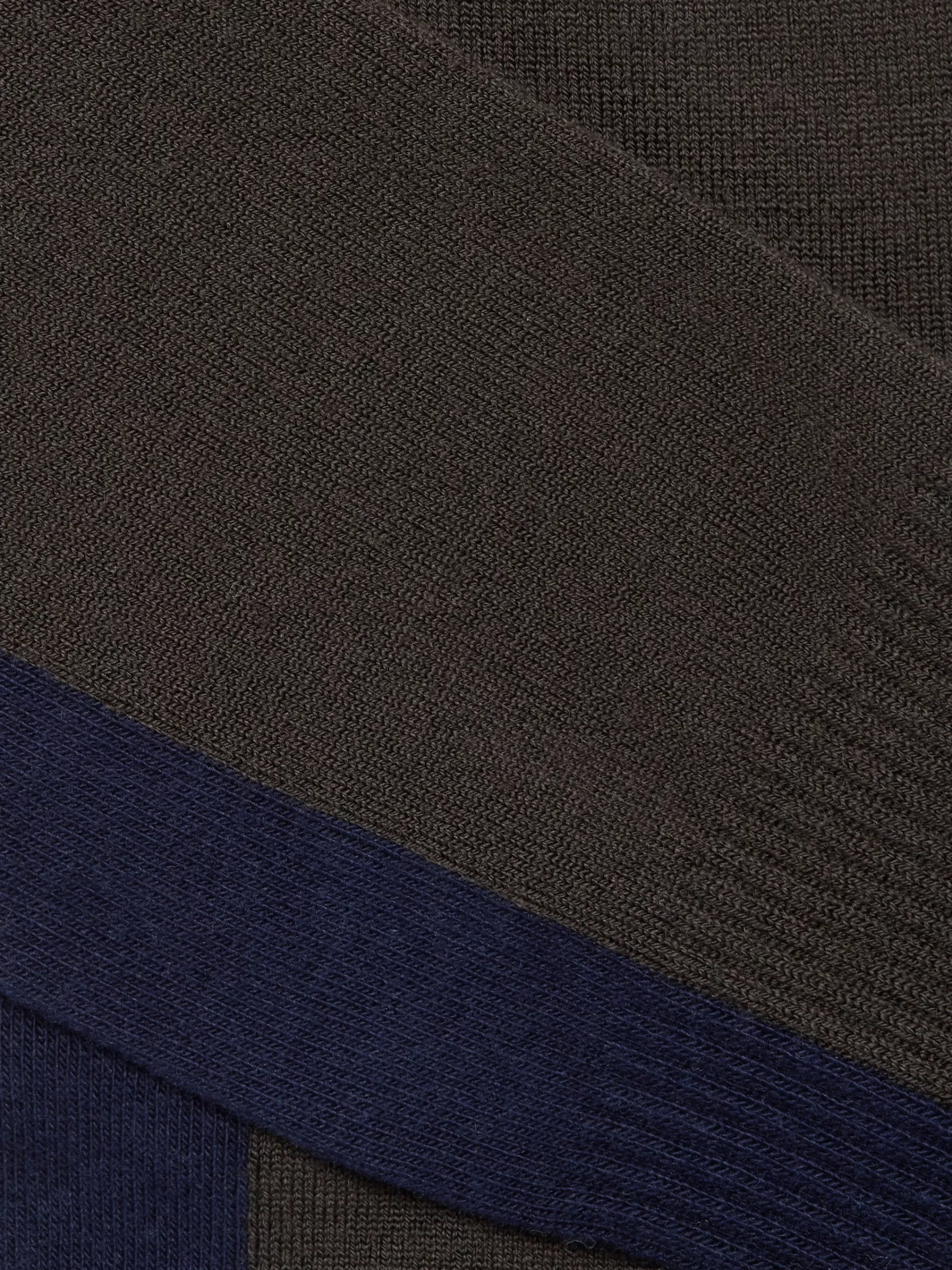 Best Sale Socken aus Techmerino™ Wollmischung in Braun und Blau Unterwäsche Und Socken | Unterwäsche Und Socken