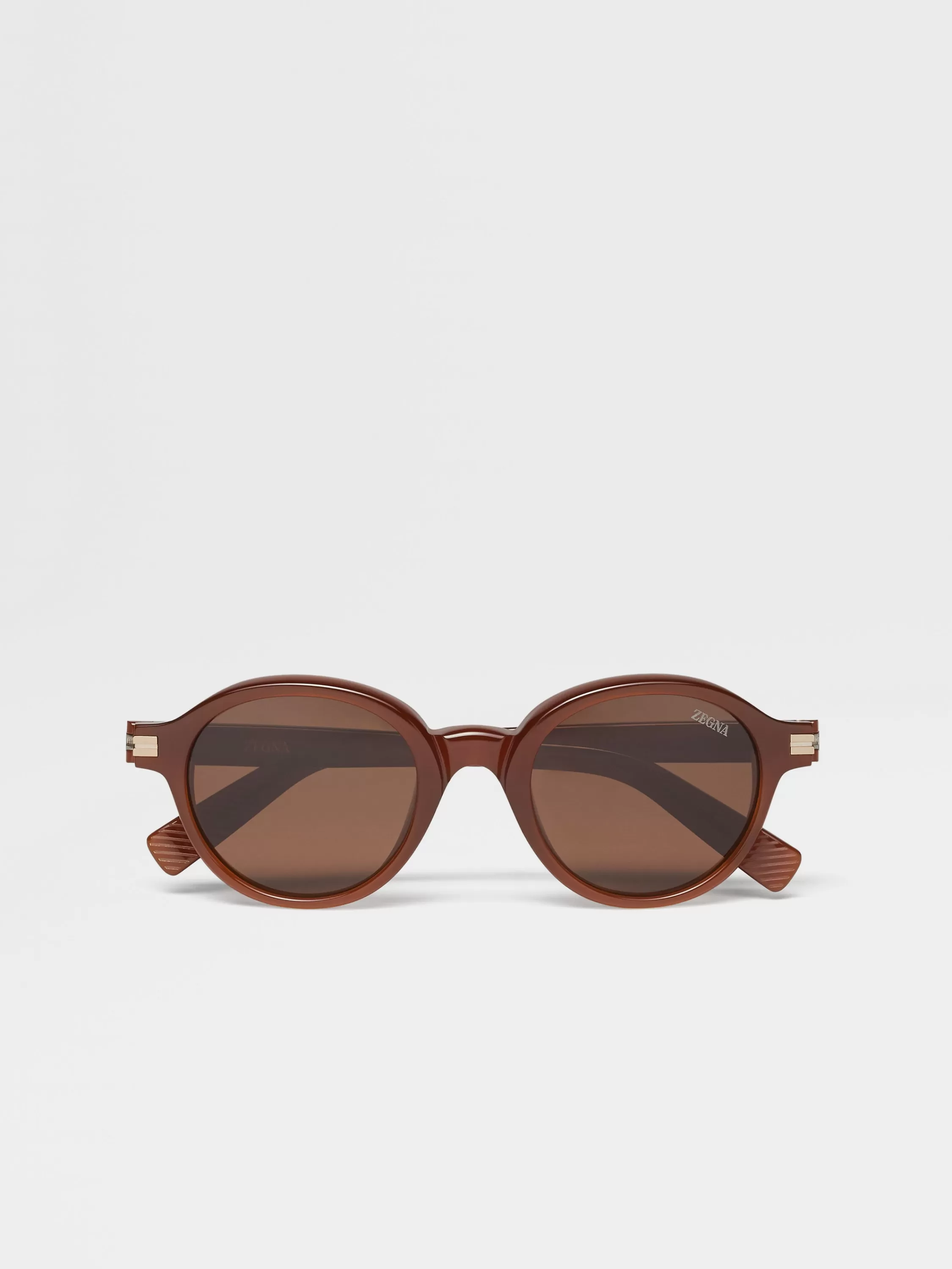 Outlet Sonnenbrille aus Acetat in milchigem Foliage Sonnenbrillen