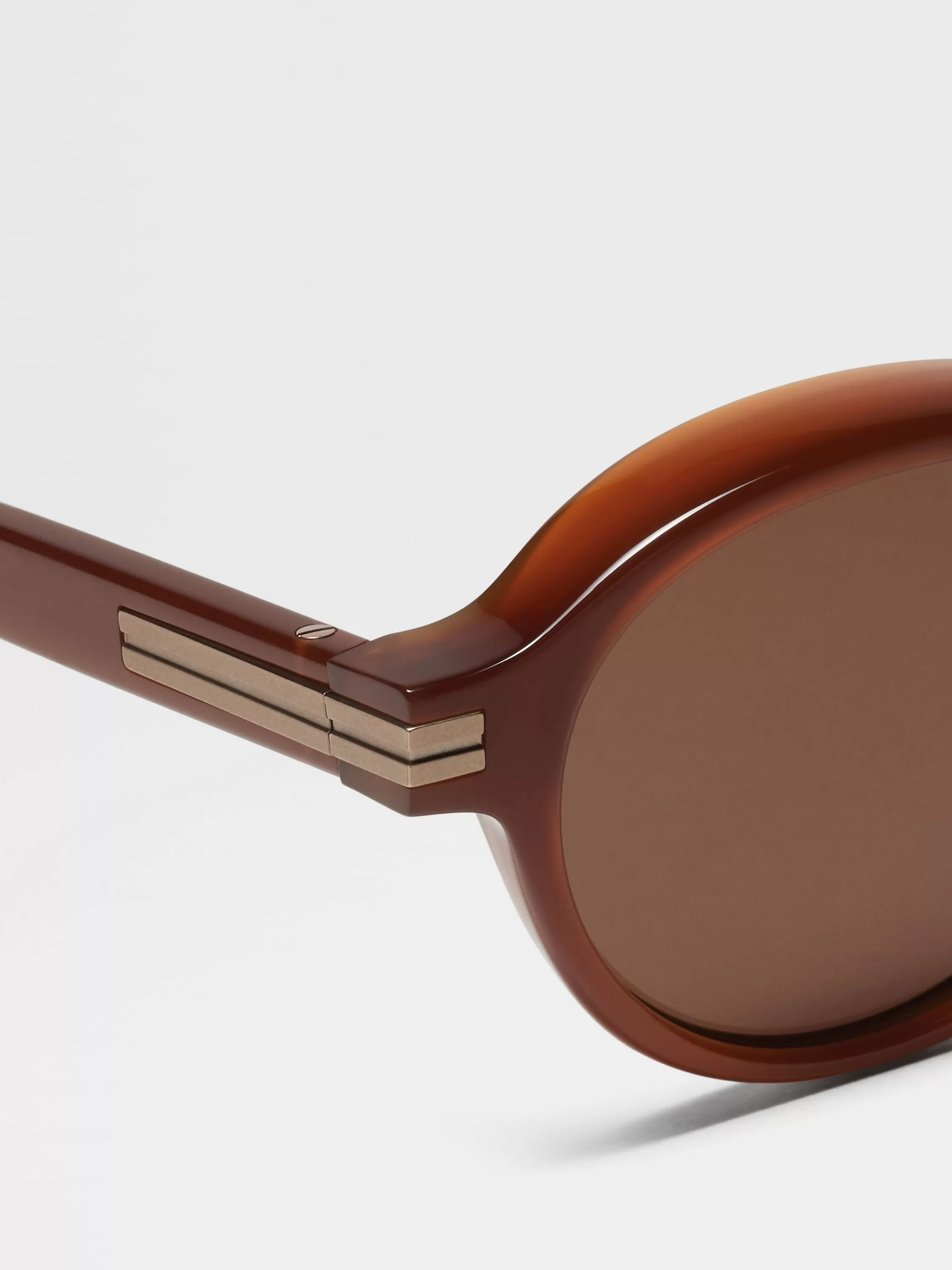 Outlet Sonnenbrille aus Acetat in milchigem Foliage Sonnenbrillen