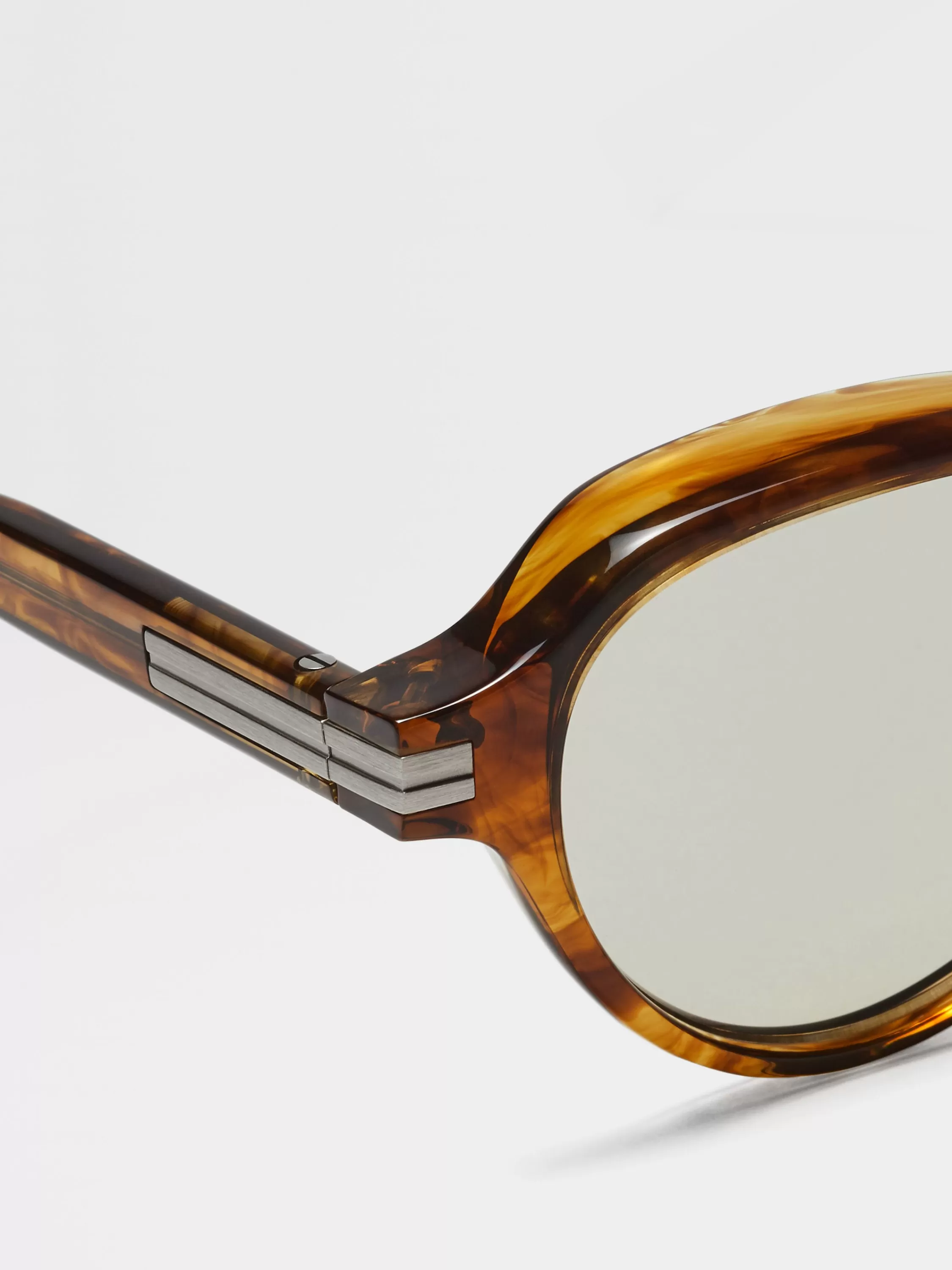 Flash Sale Sonnenbrille aus Acetat in transparentem Gelb Sonnenbrillen