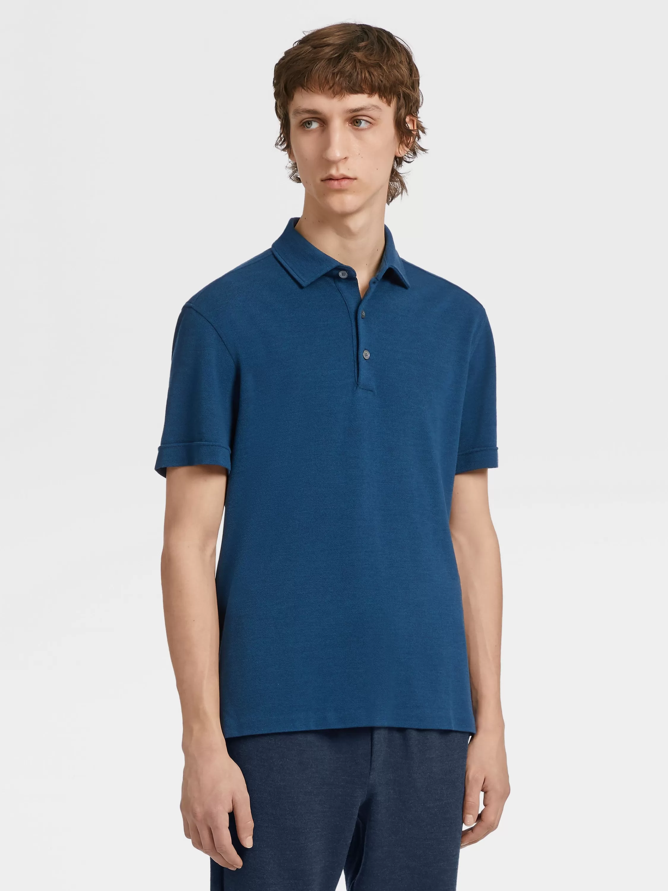 Sale Teal Blue Mélange 12milmil12 Wool Polo Shirt Poloshirts