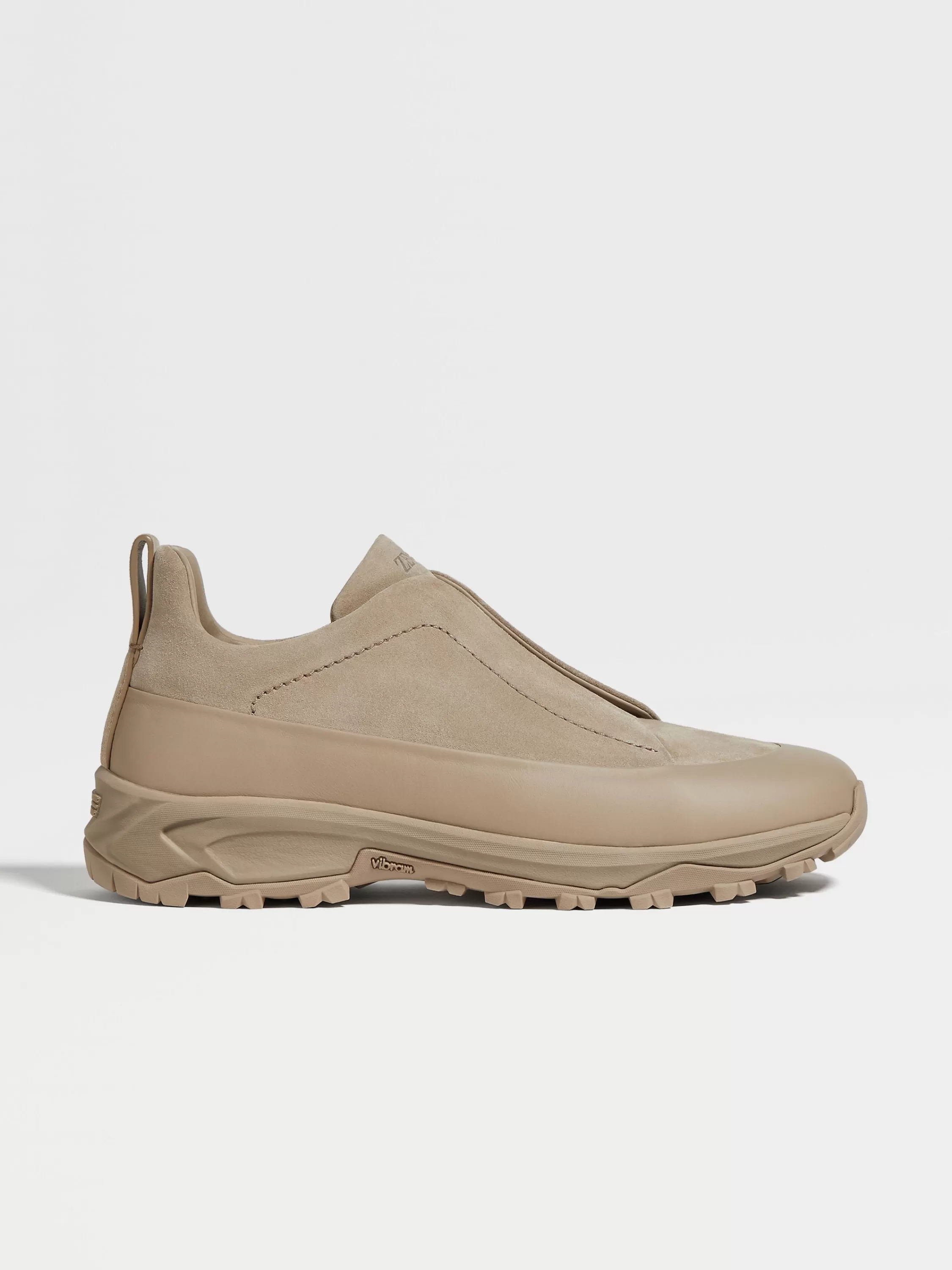 Cheap Triple Stitch™ Monte Sneaker aus Wildleder und Glattleder in hellem Taupe Sneaker