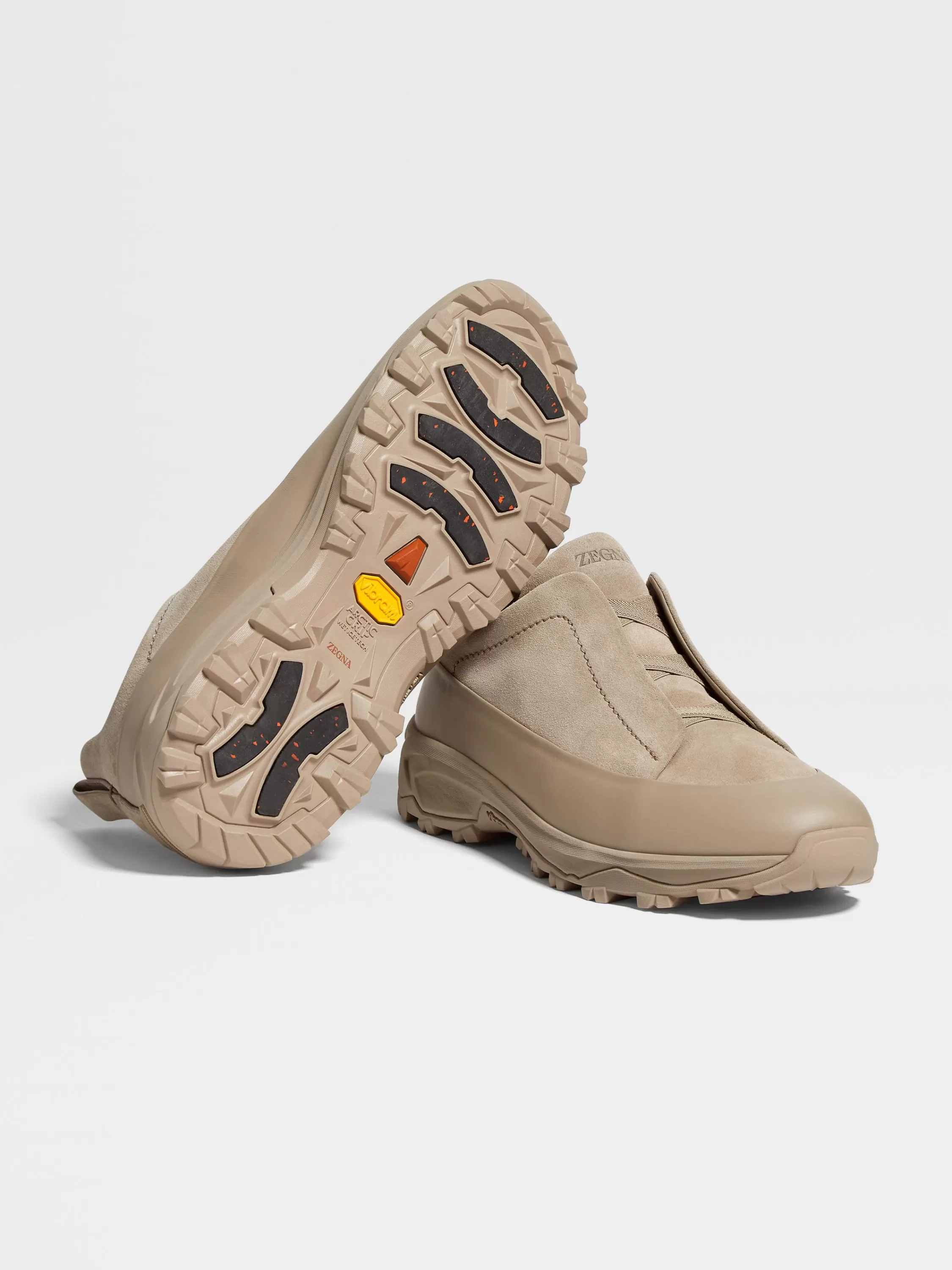 Cheap Triple Stitch™ Monte Sneaker aus Wildleder und Glattleder in hellem Taupe Sneaker