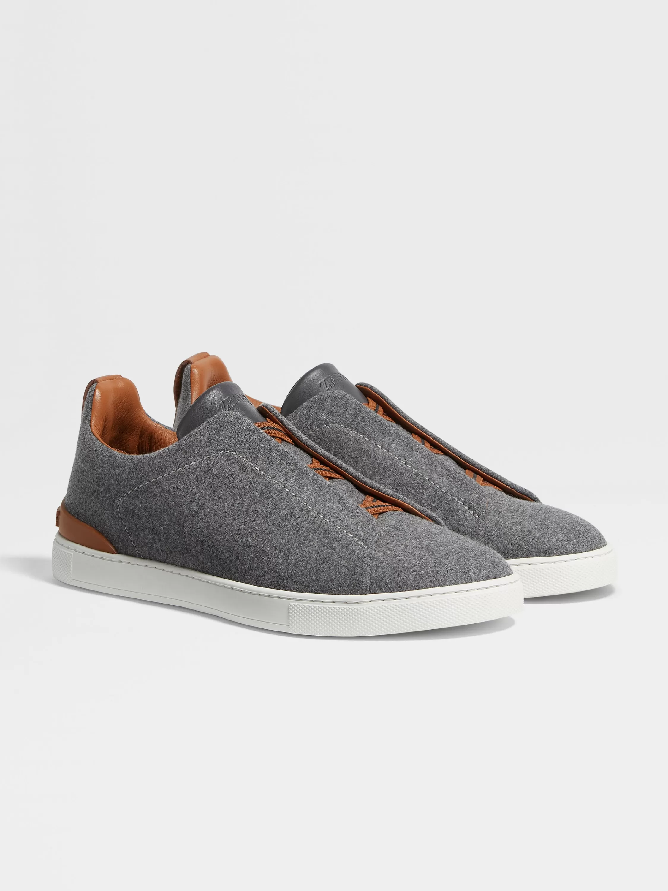 Cheap Triple Stitch™ Sneaker aus #UseTheExisting™ Wolle in meliertem Grau Sneaker