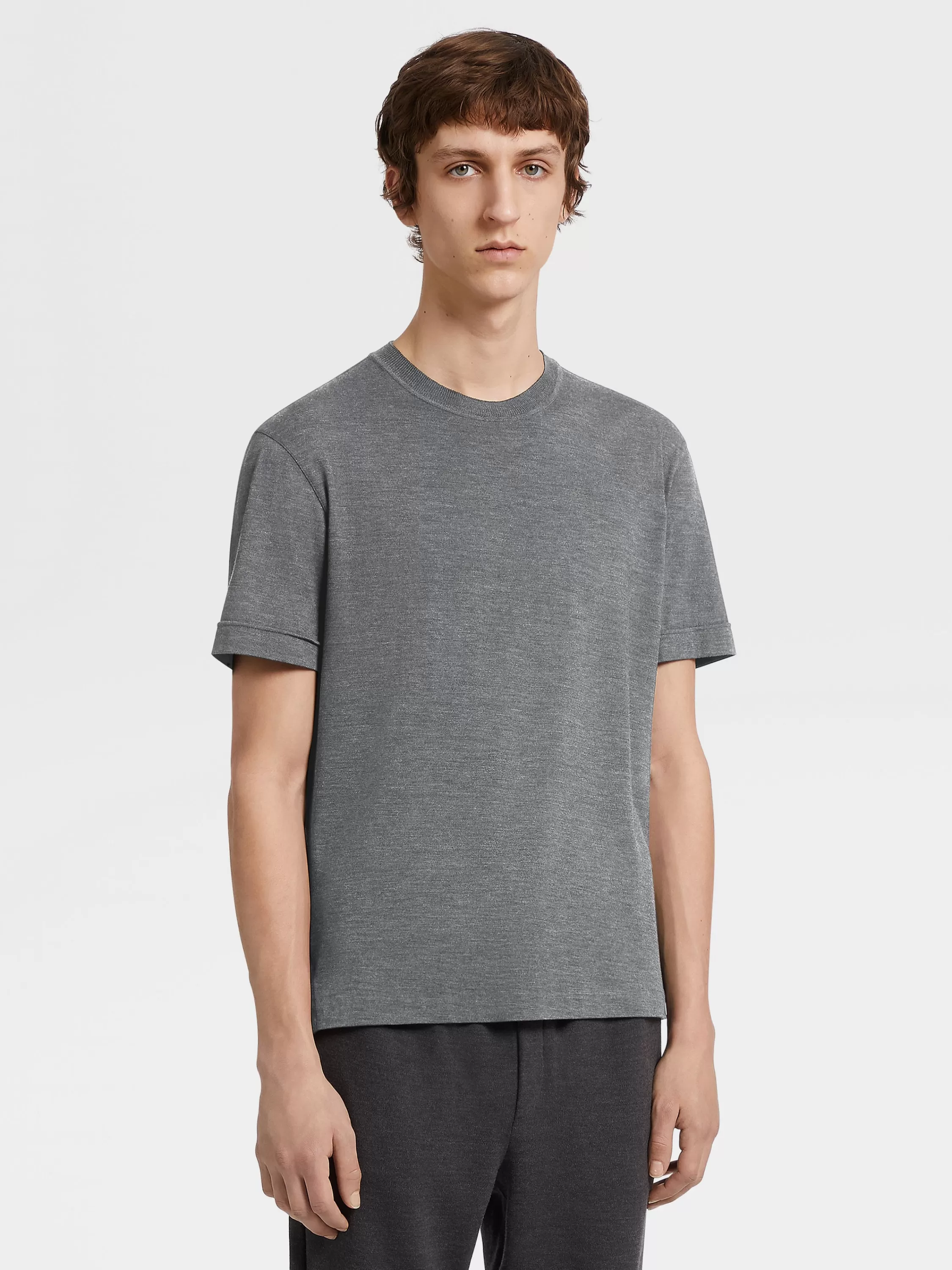 Cheap T-Shirt aus 12milmil12 Wolle in meliertem Grau T-shirts