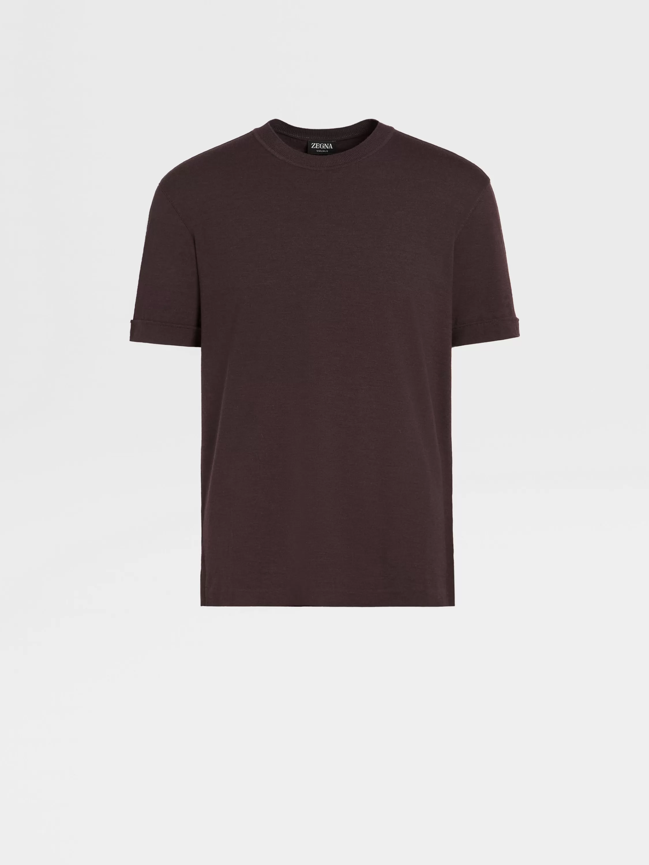 Hot T-Shirt aus 12milmil12 Wolle in meliertem Weinrot T-shirts