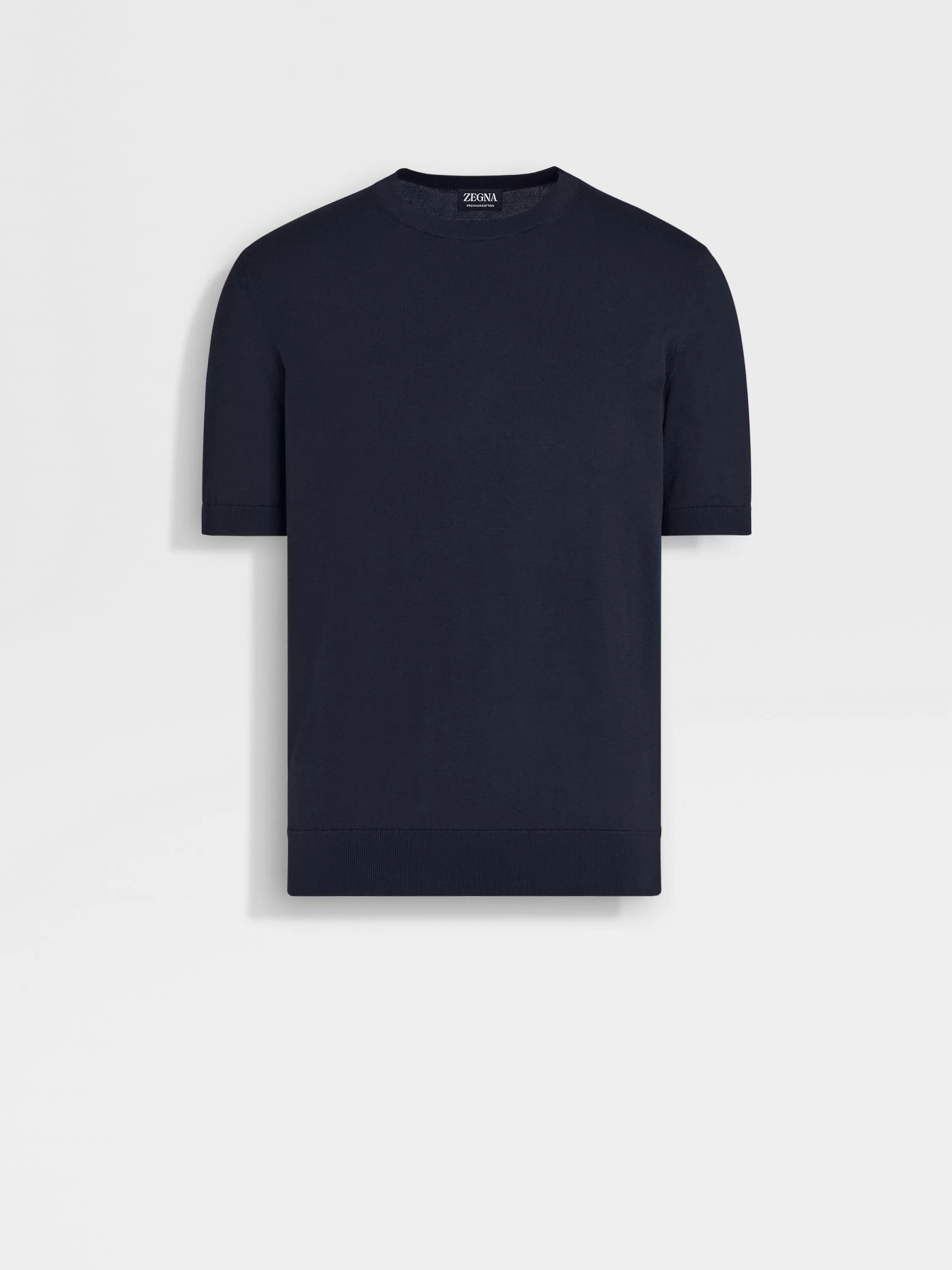 Discount T-Shirt aus Premium Cotton mit Rundhalsausschnitt in Strickwaren