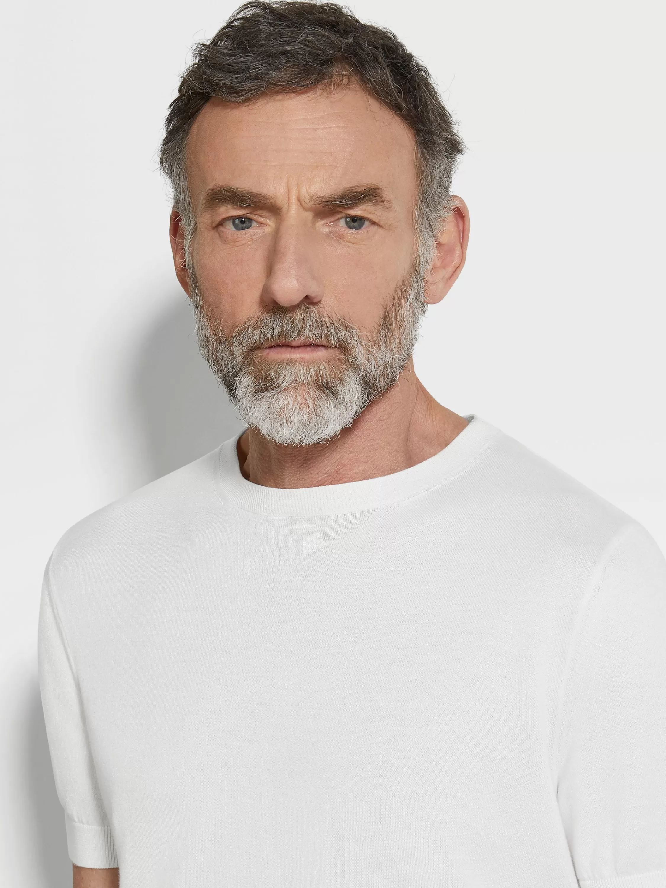 Best T-Shirt aus Premium Cotton mit Rundhalsausschnitt in Strickwaren