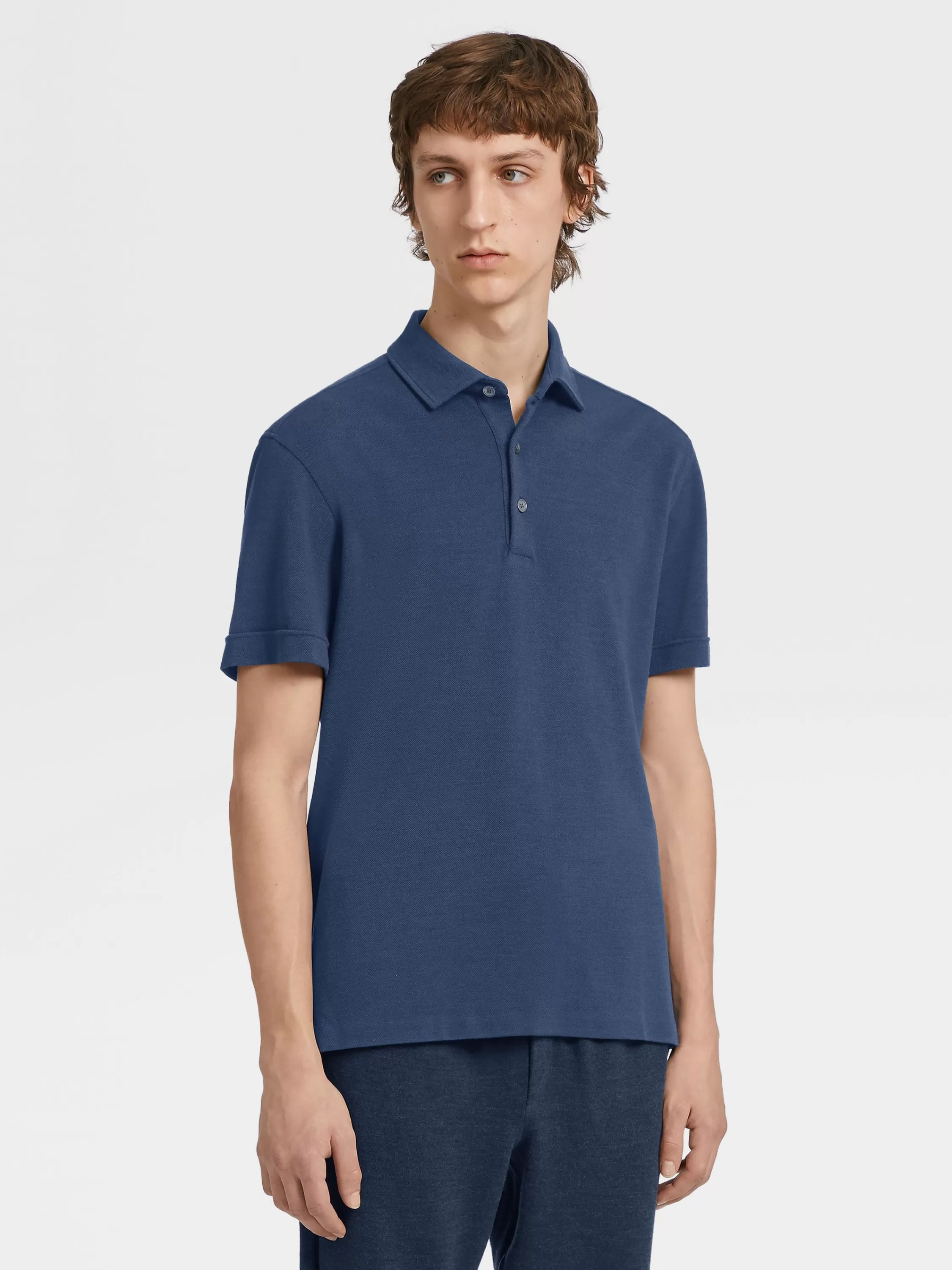 Store Utility Blue 12milmil12 Wool Polo Shirt Poloshirts