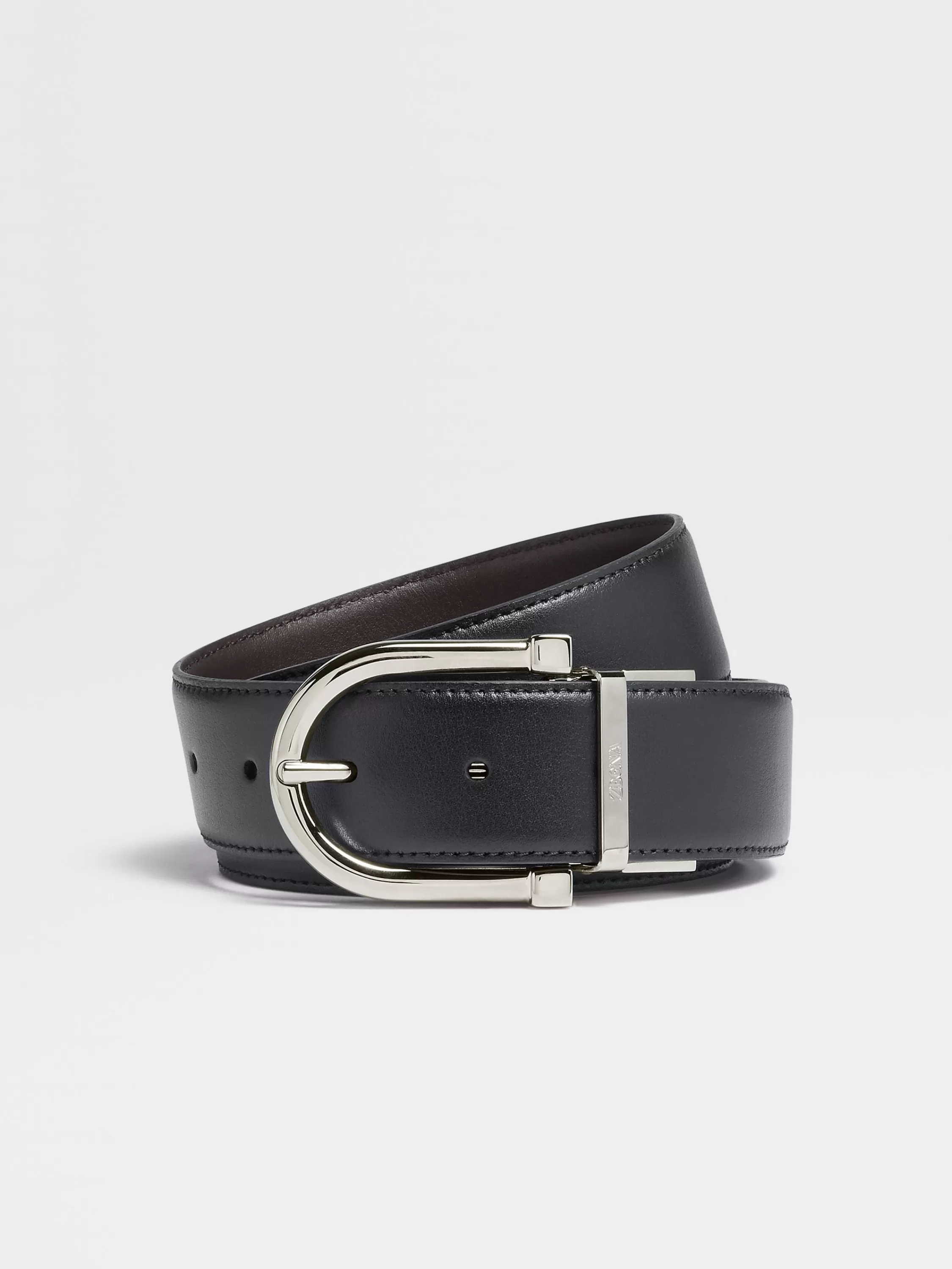 Cheap Wendbarer Gürtel aus Leder in Schwarz und Dunkelbraun Gürtel